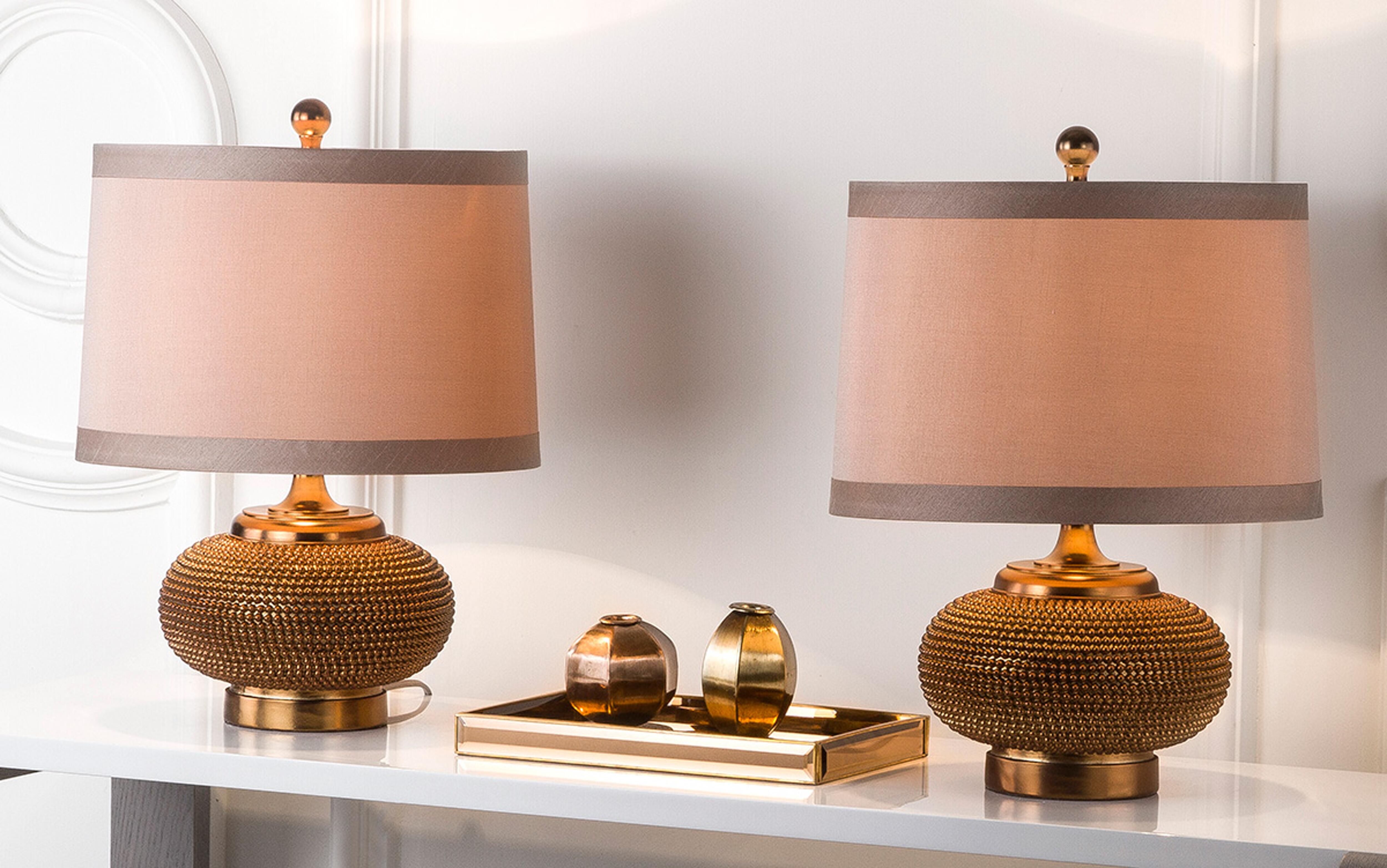 Textured Metal Table Lamp (Set of 2), , large