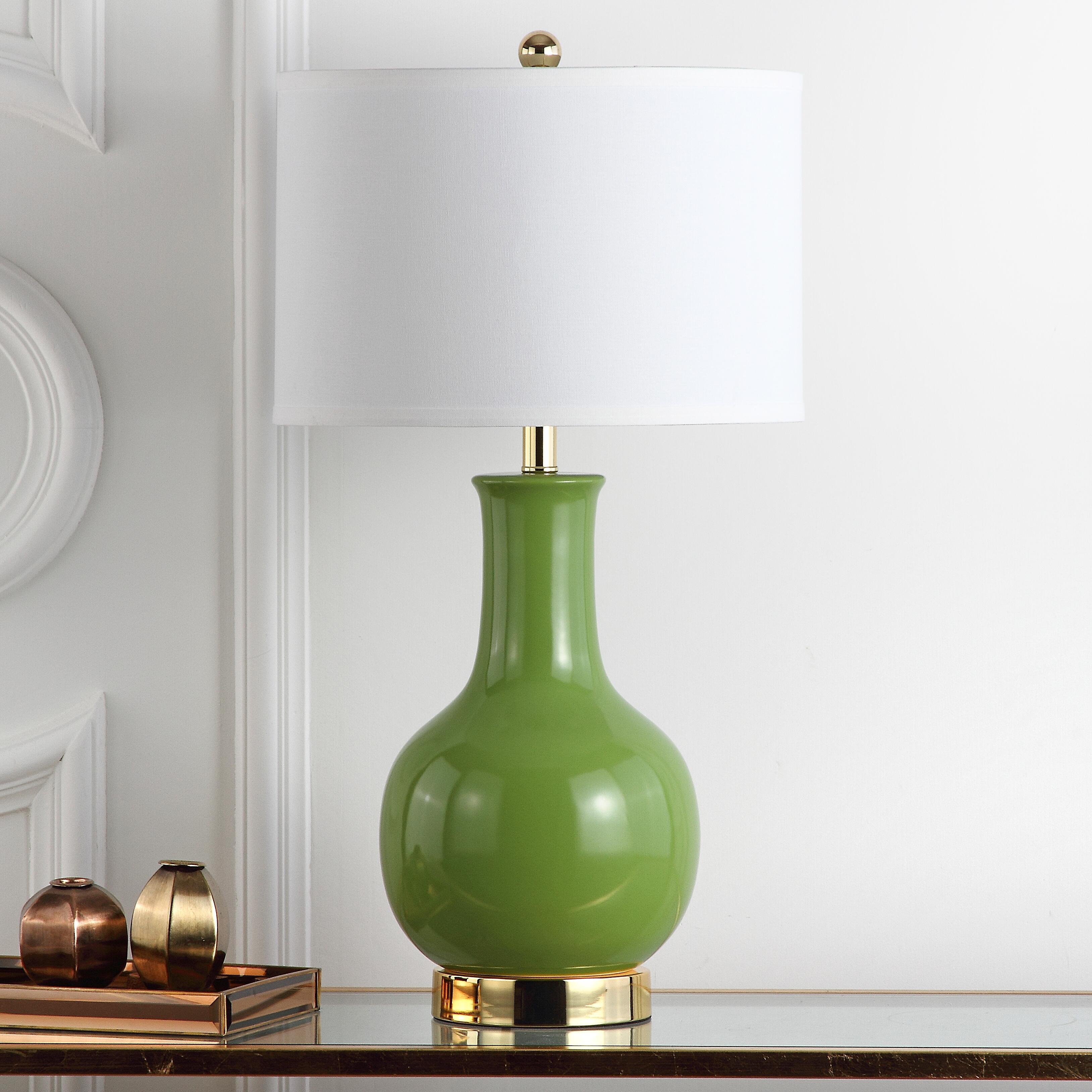 Ceramic Paris Table Lamp, Avocado, rollover