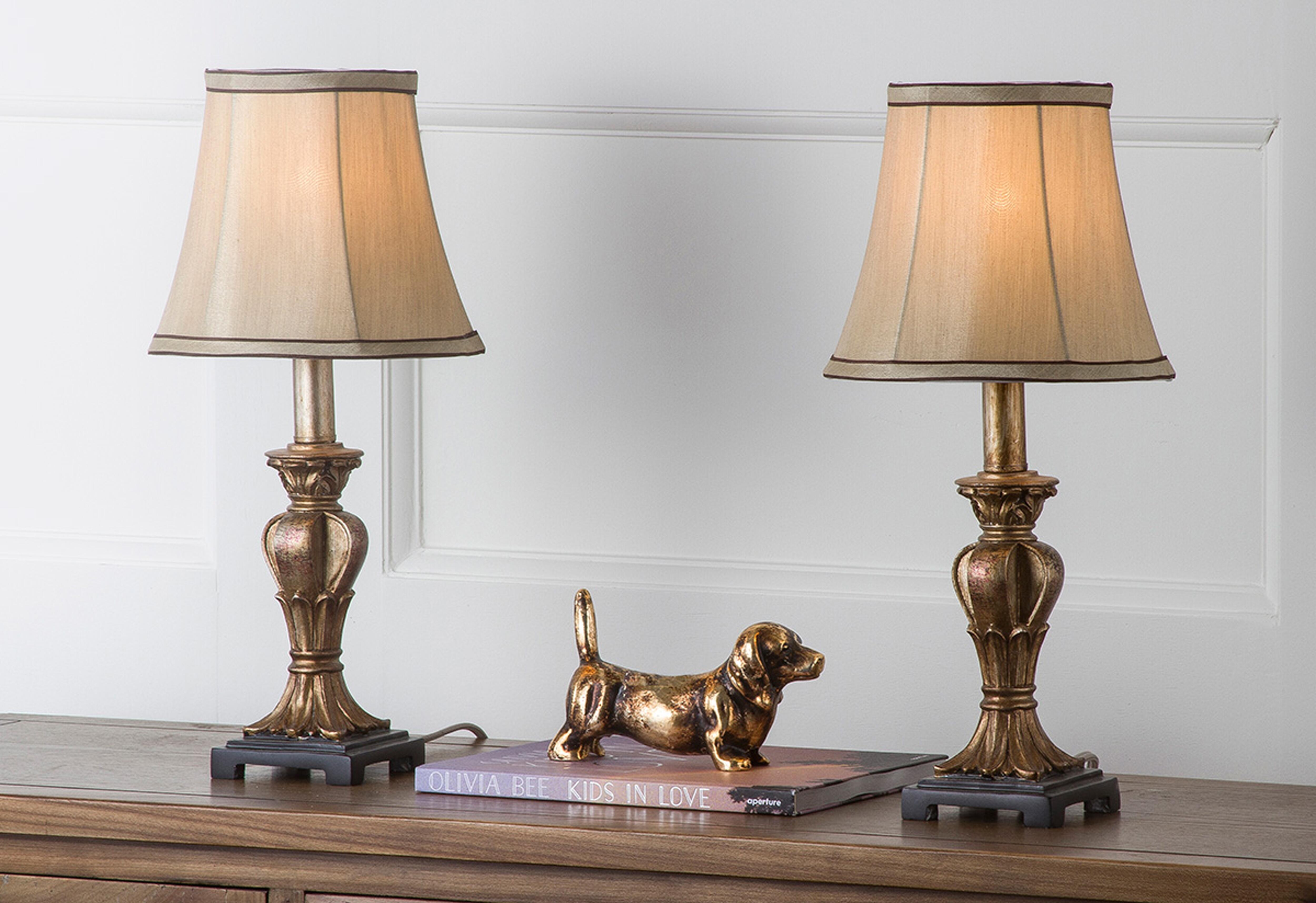 Urn Shaped Mini Table Lamp (Set of 2), Bronze Finish, large