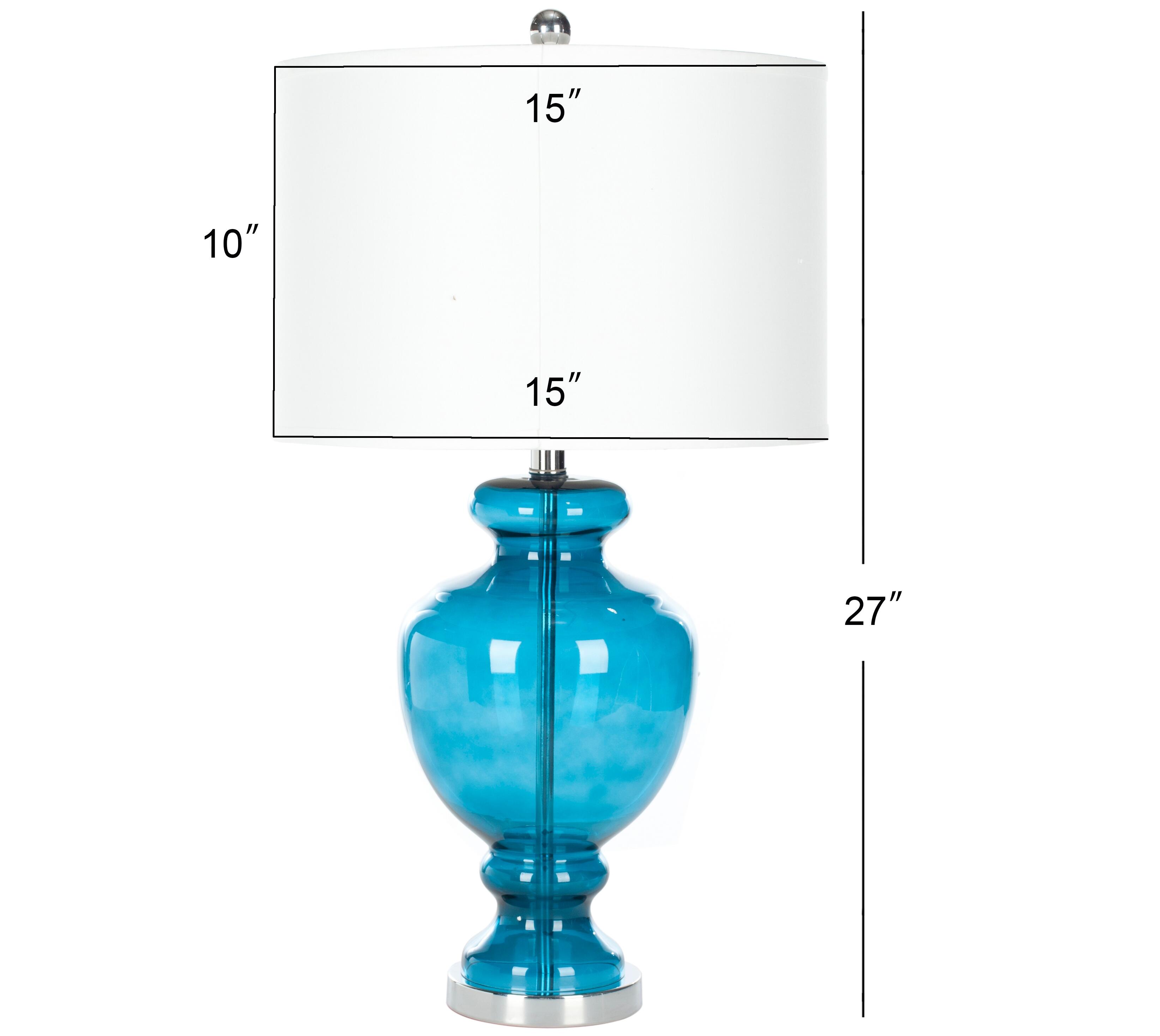 Translucent Glass Table Lamp (Set of 2), Transparent Blue, large