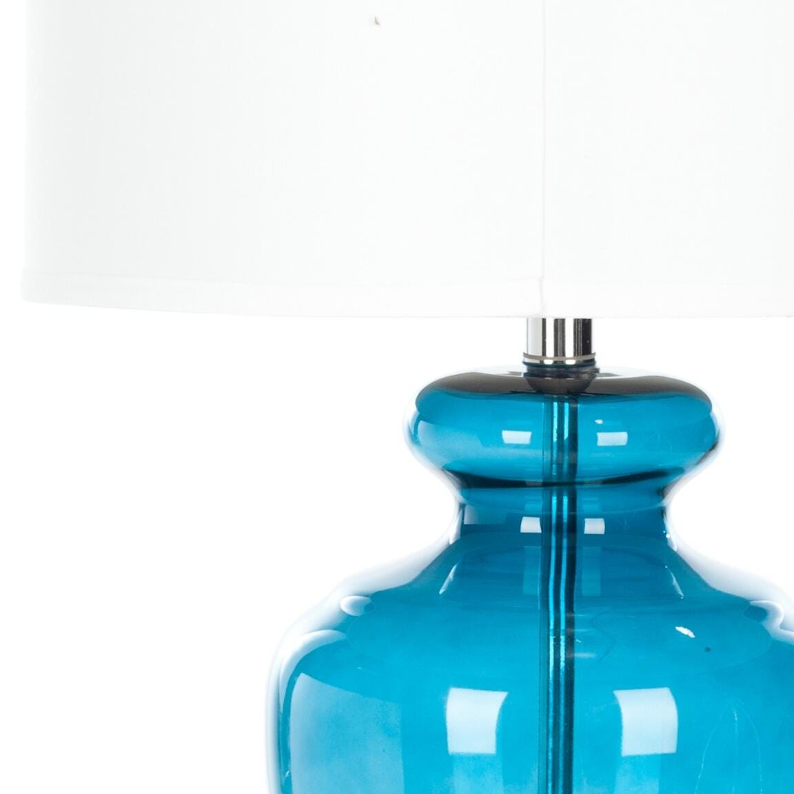 Translucent Glass Table Lamp (Set of 2), Transparent Blue, large