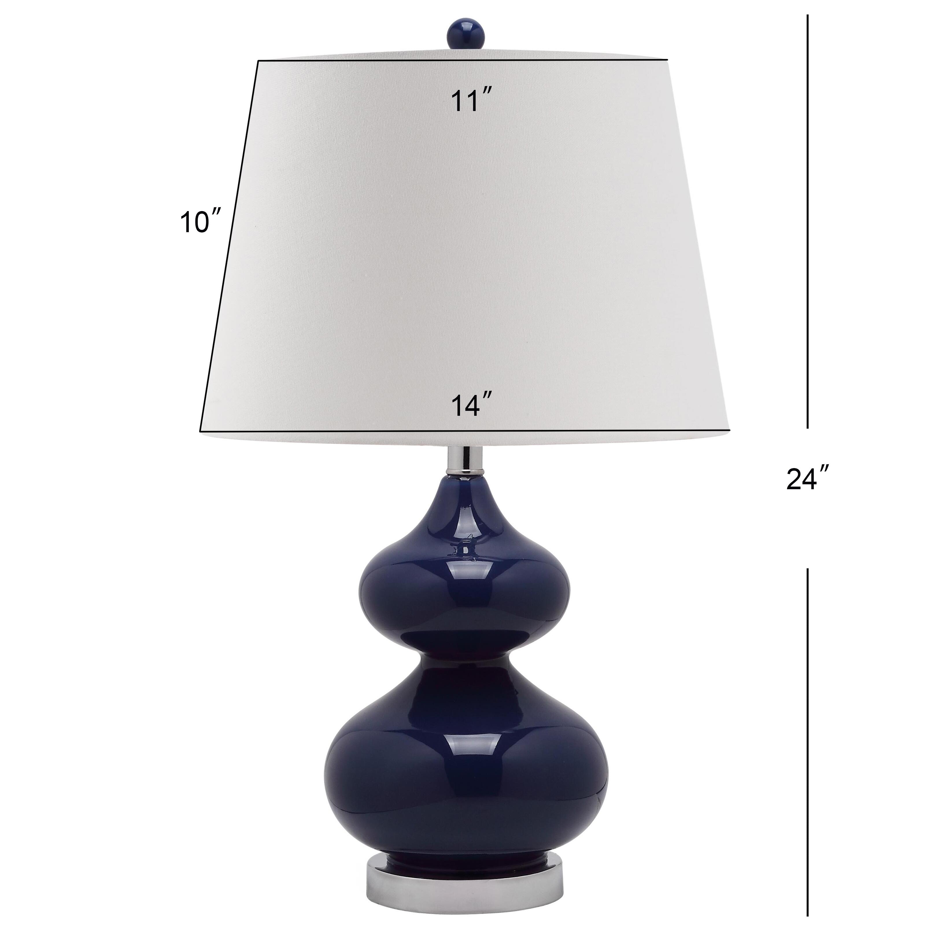 Safavieh York Double Gourd Table Lamp (Set of 2), Navy, large