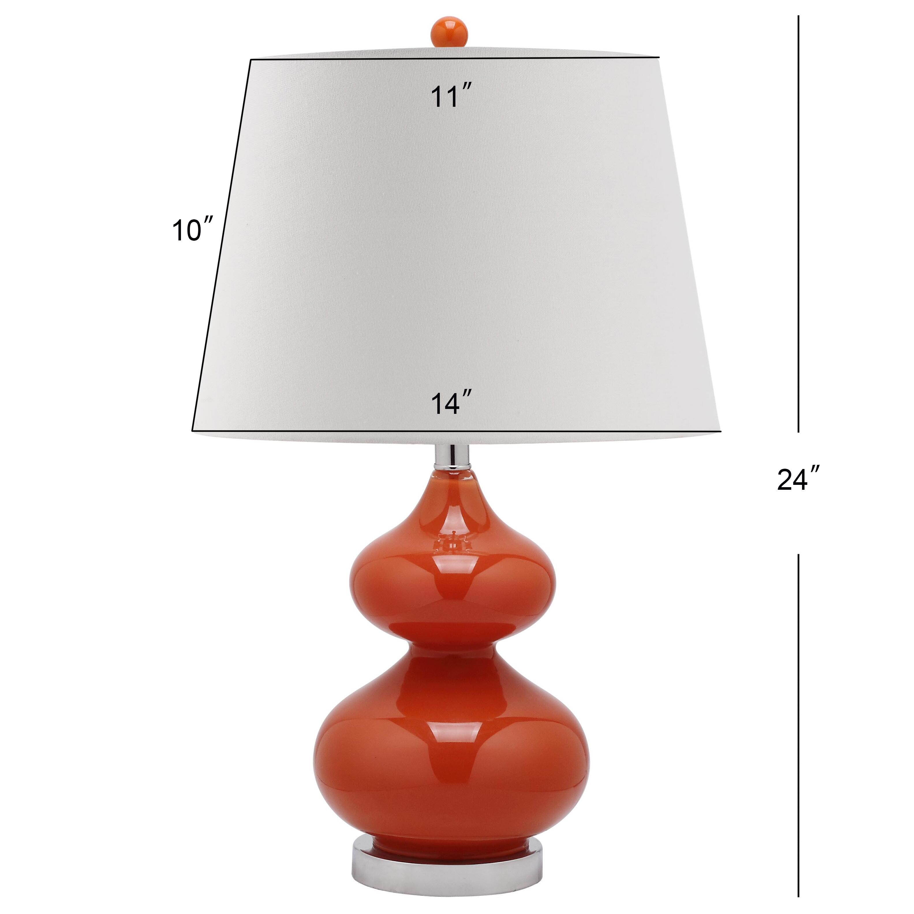 Safavieh York Double Gourd Table Lamp (Set of 2), Orange, large
