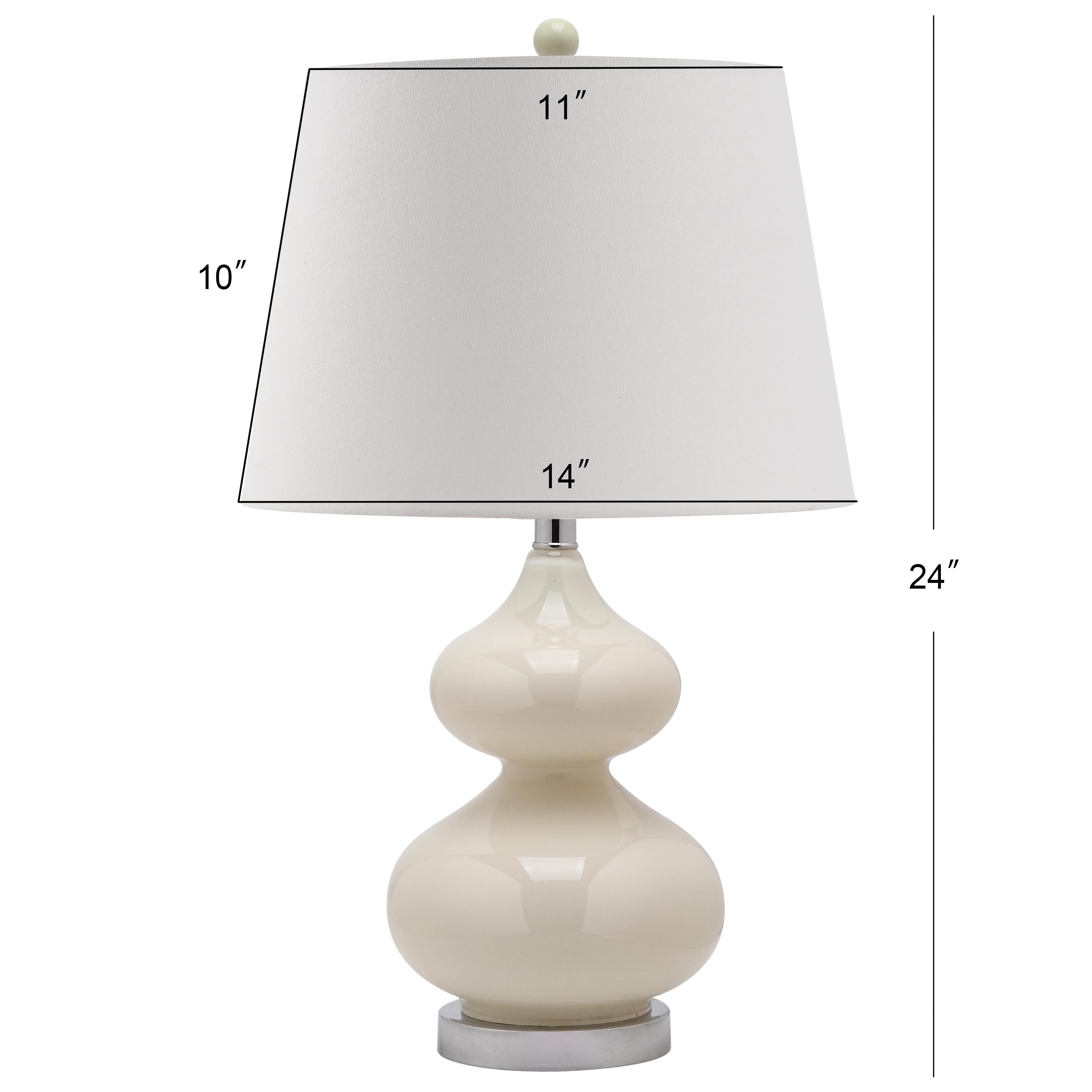Safavieh York Double Gourd Table Lamp (Set of 2), Pearl, large