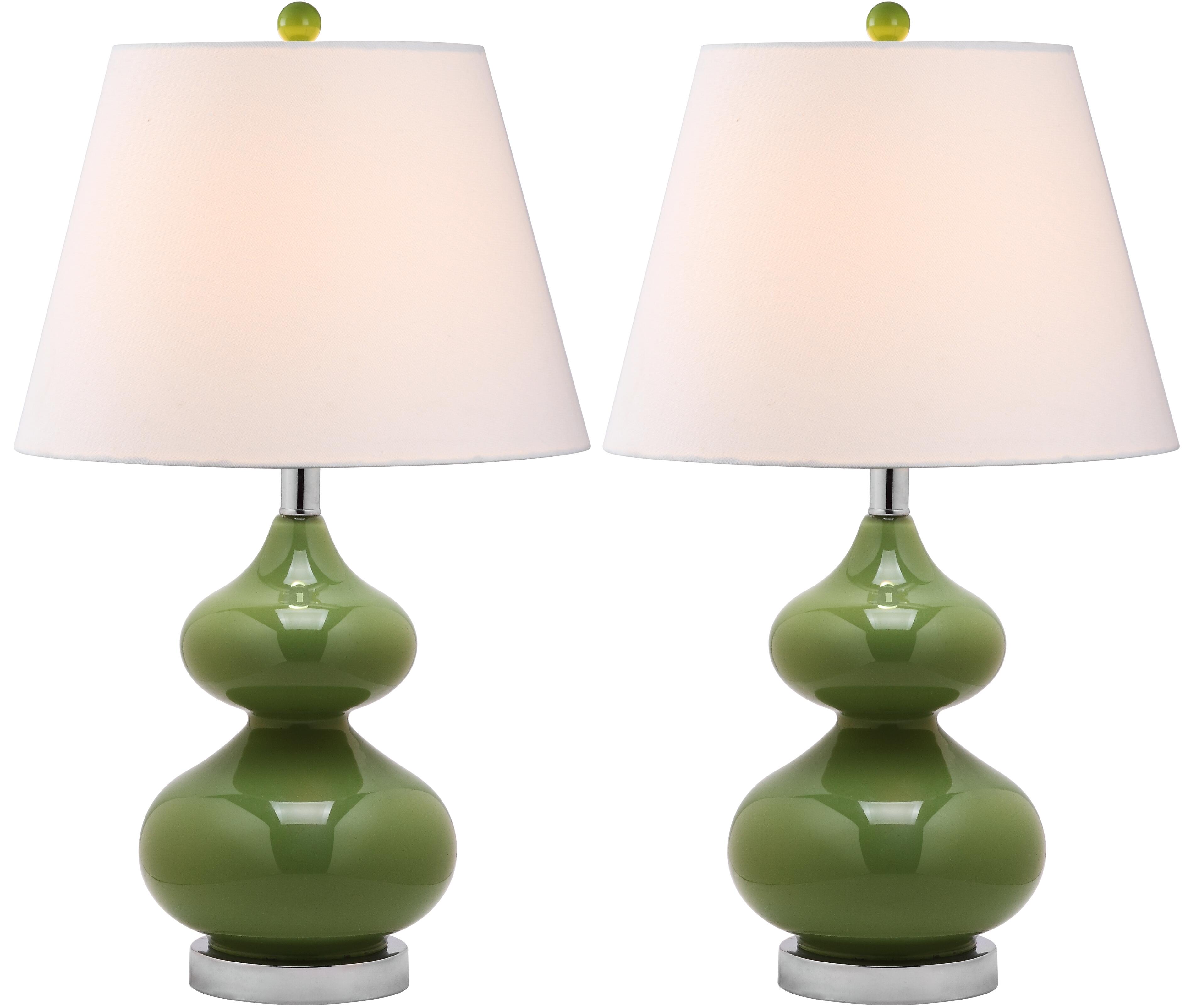 Safavieh York Double Gourd Table Lamp (Set of 2), Avocado, large