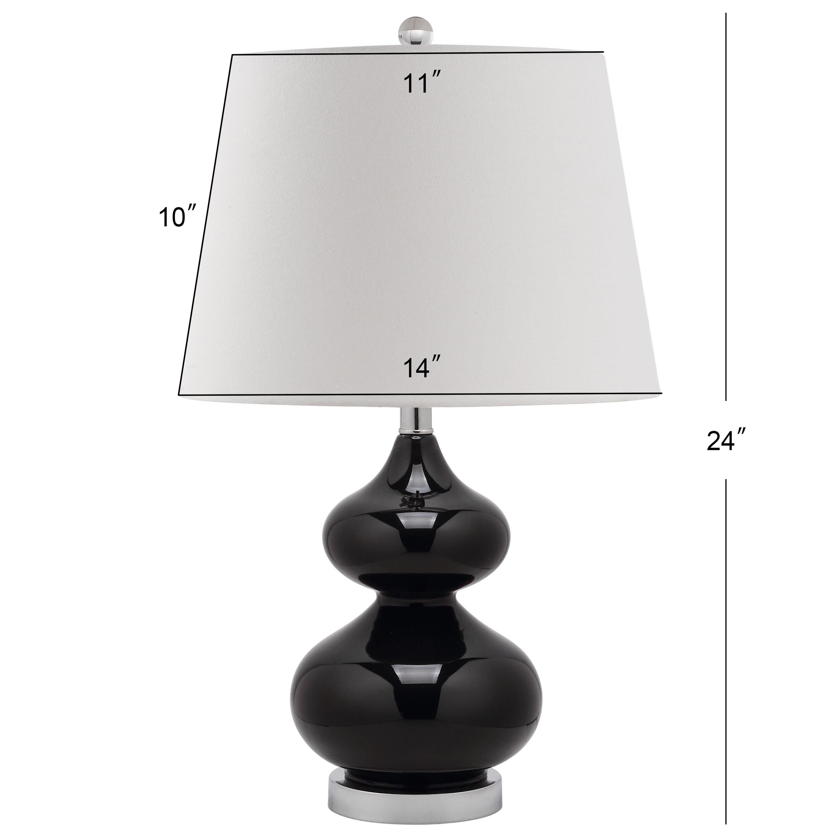 Safavieh York Double Gourd Table Lamp (Set of 2), Black, large