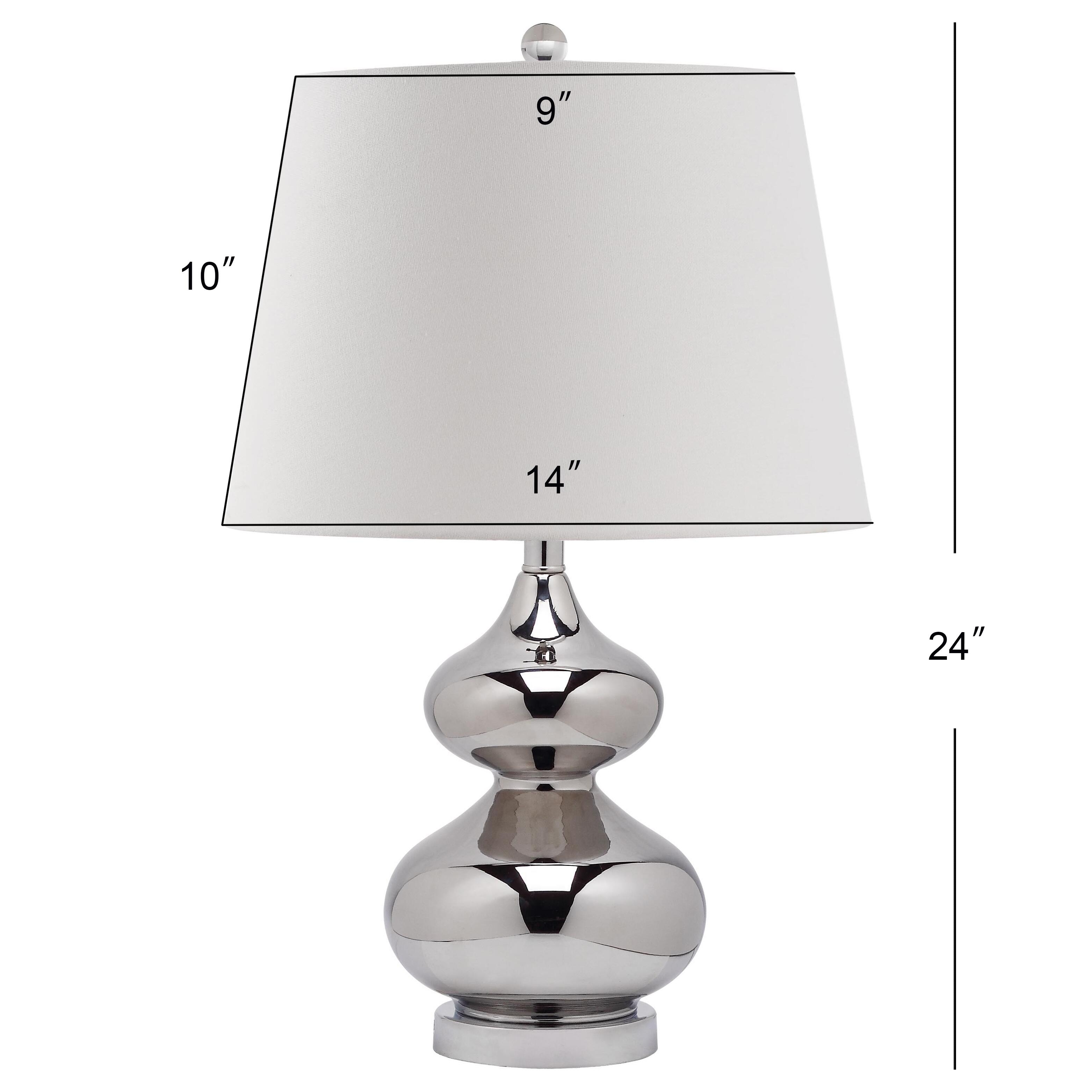 Safavieh York Double Gourd Table Lamp (Set of 2), Silver, large