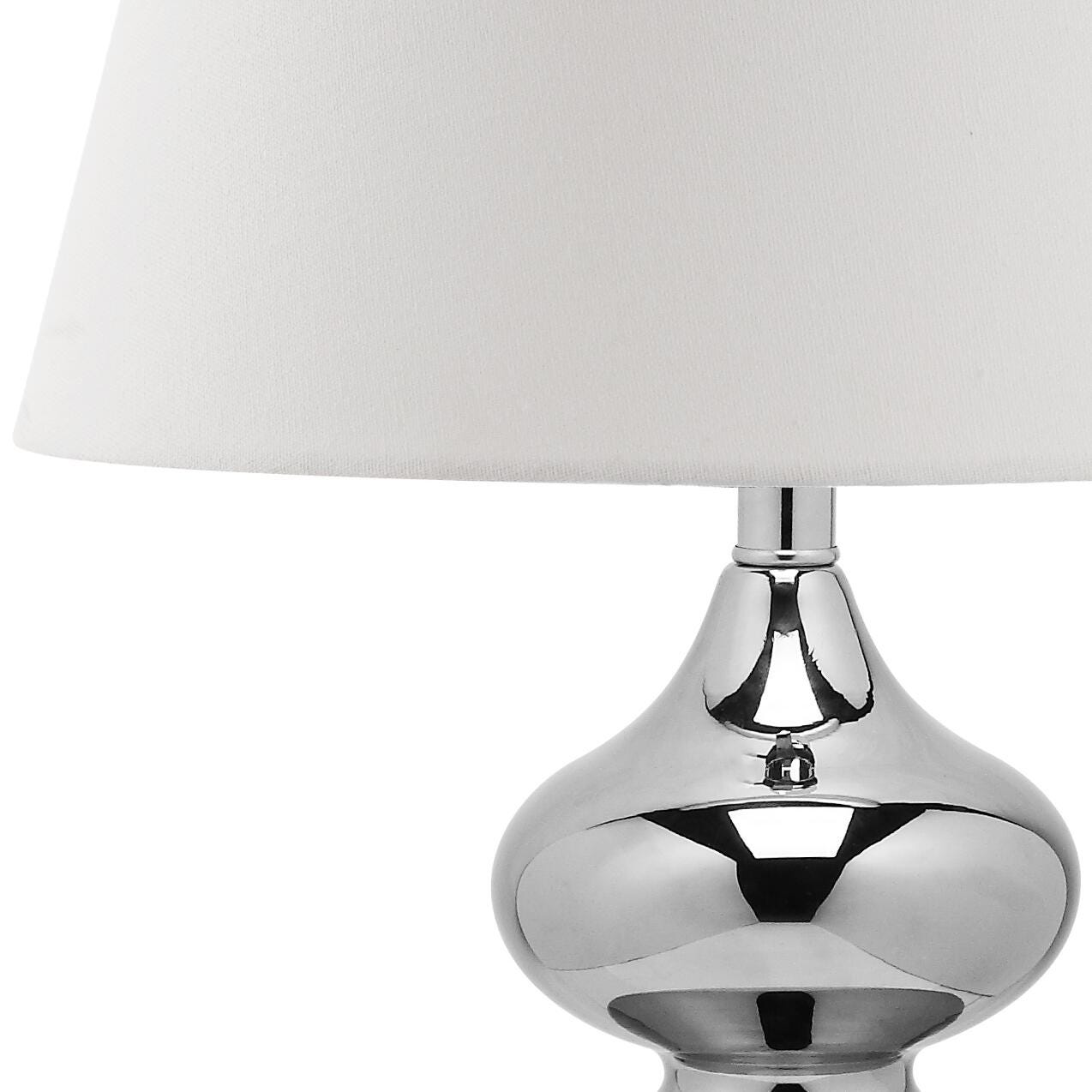 Safavieh York Double Gourd Table Lamp (Set of 2), Silver, large