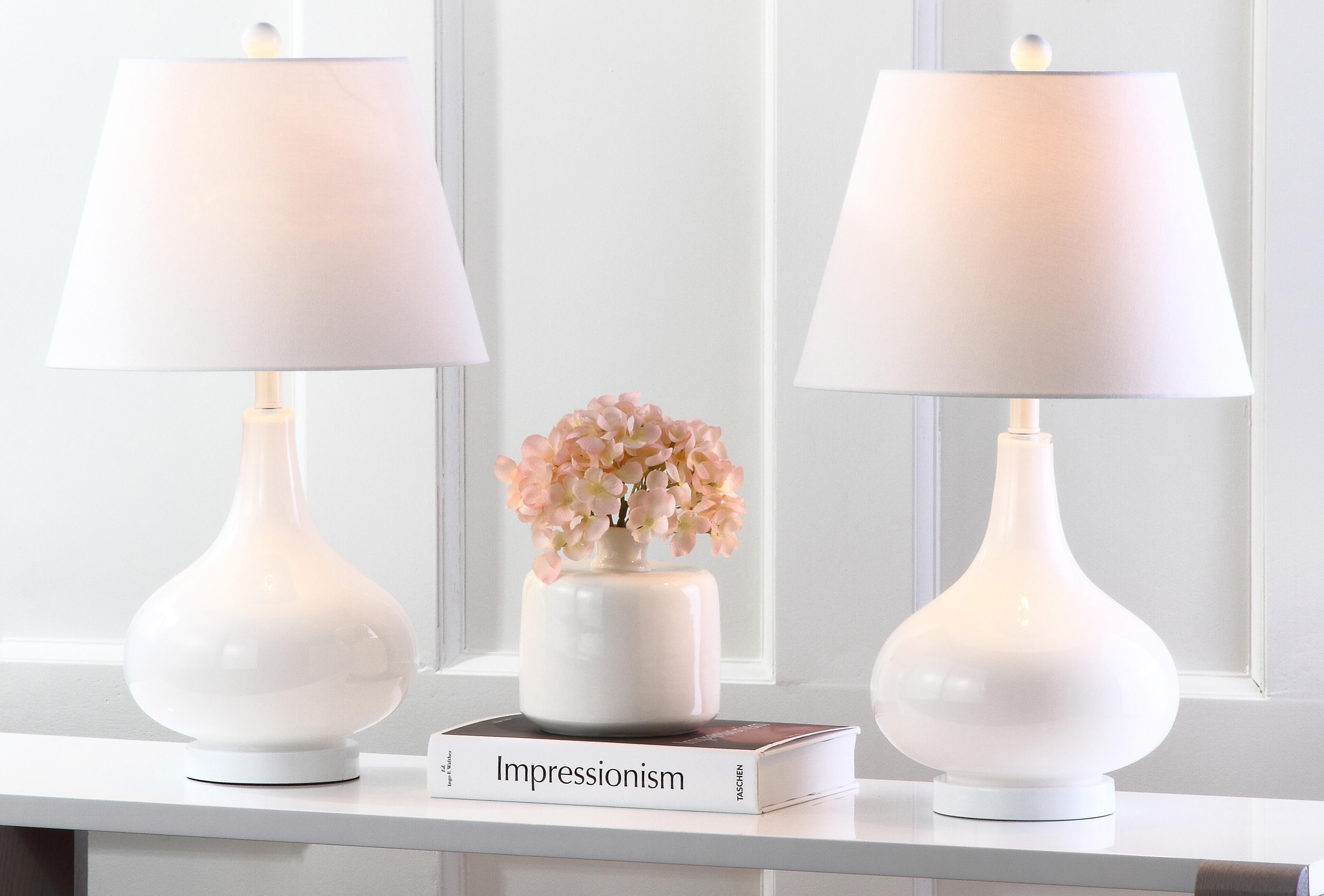 Antwerp Gourd Table Lamp (Set of 2), White, large