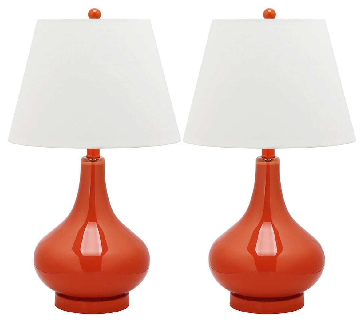 Antwerp Gourd Table Lamp (Set of 2), Orange, large