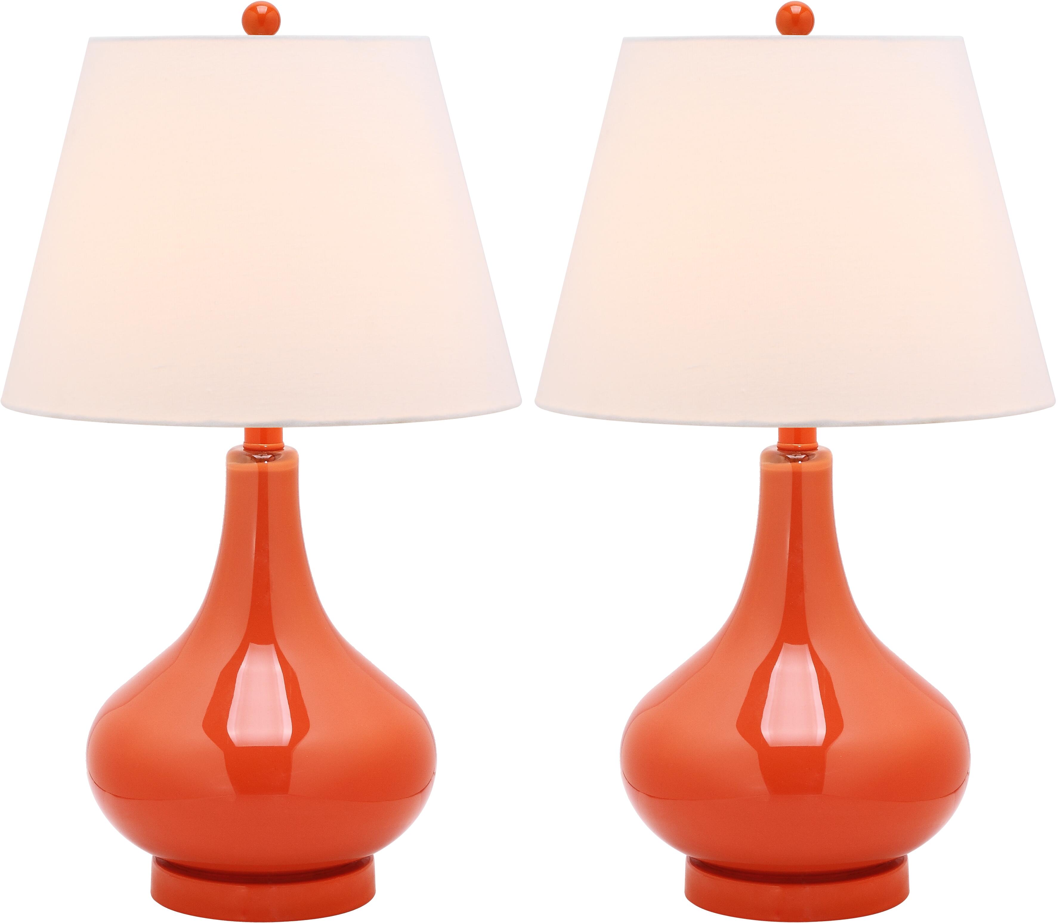 Antwerp Gourd Table Lamp (Set of 2), Orange, large