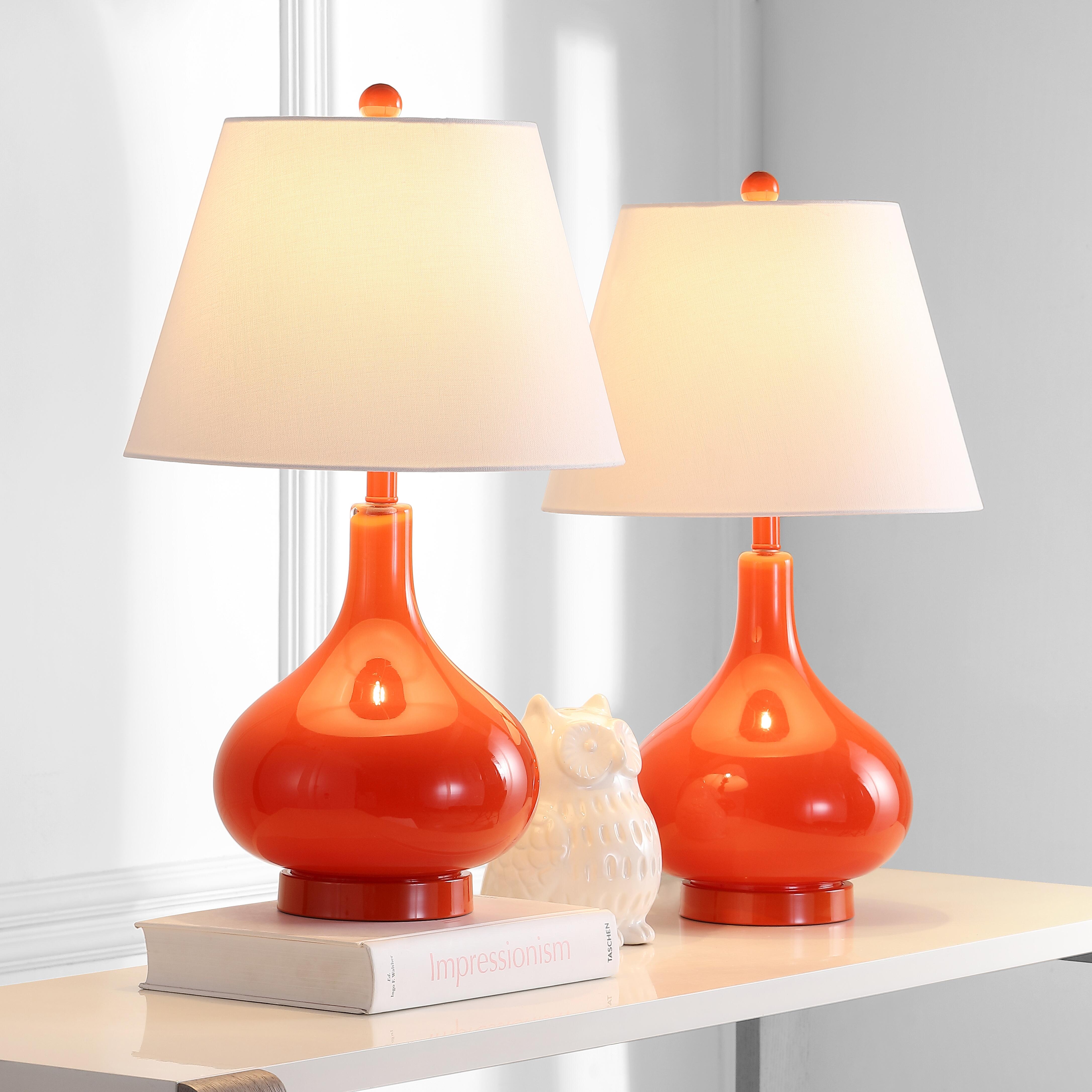 Antwerp Gourd Table Lamp (Set of 2), Orange, large