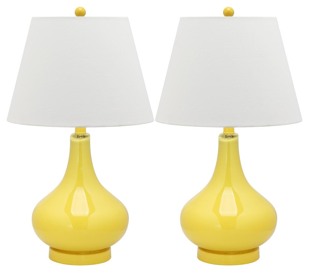 Antwerp Gourd Table Lamp (Set of 2), Yellow, large