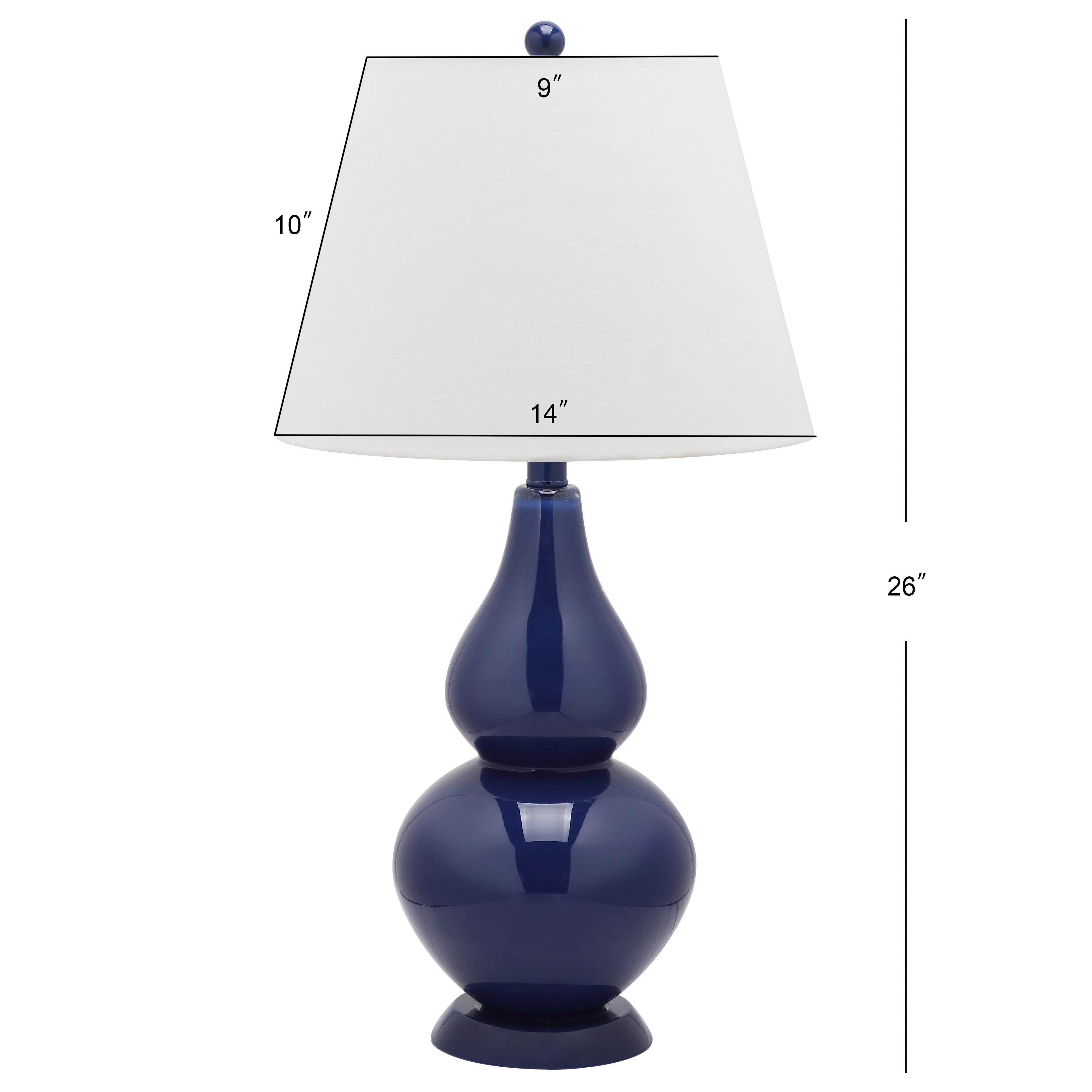 Safavieh Brixton Double Gourd Table Lamp (Set of 2), Navy, large