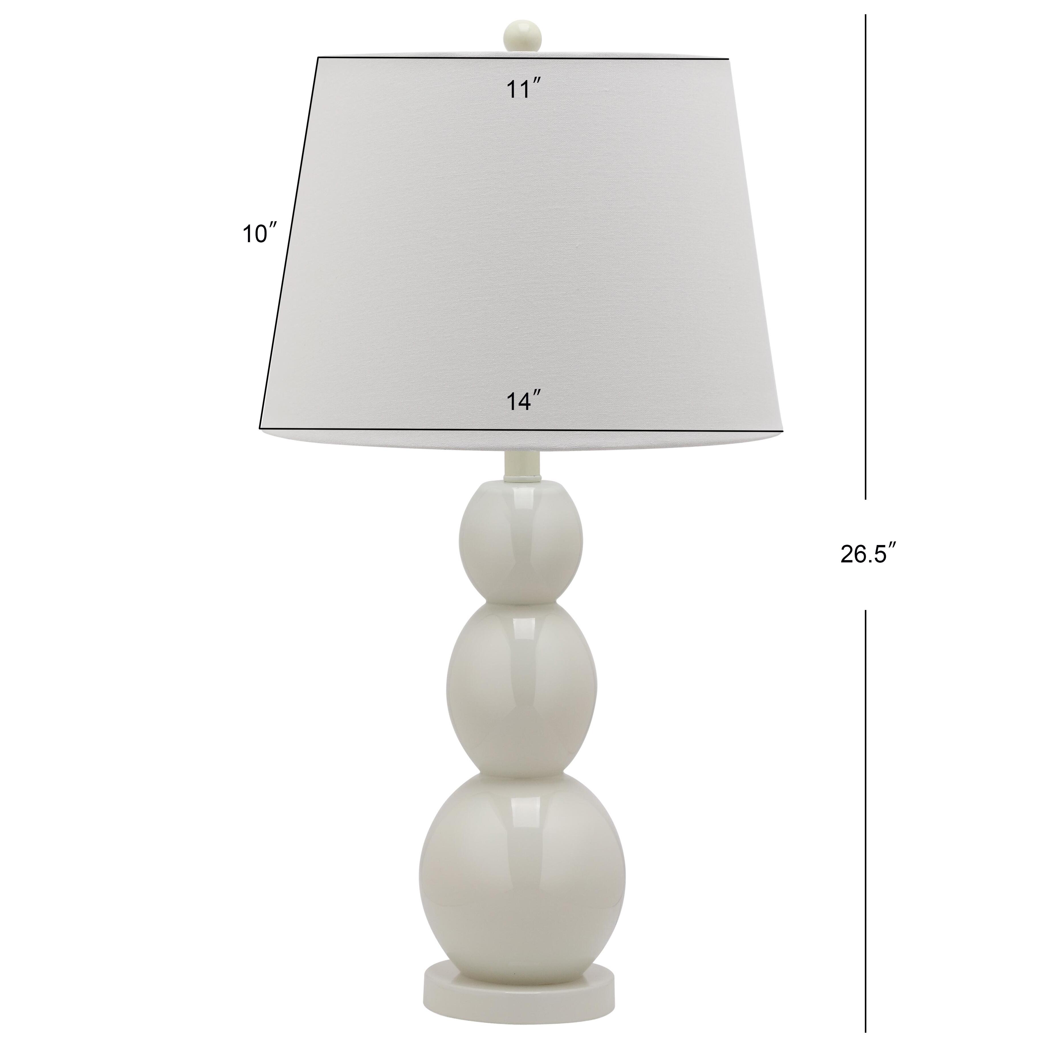Safavieh Cassie Three Sphere Glass Table Lamp (Set of 2), White, large