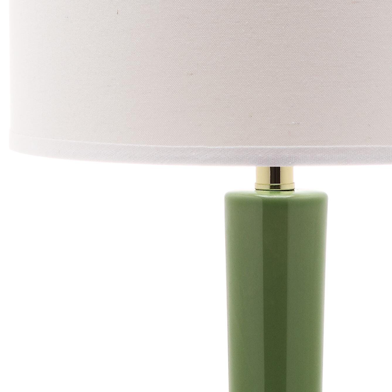 Safavieh Luz Long Neck Ceramic Table Lamp (Set of 2), Avocado, large