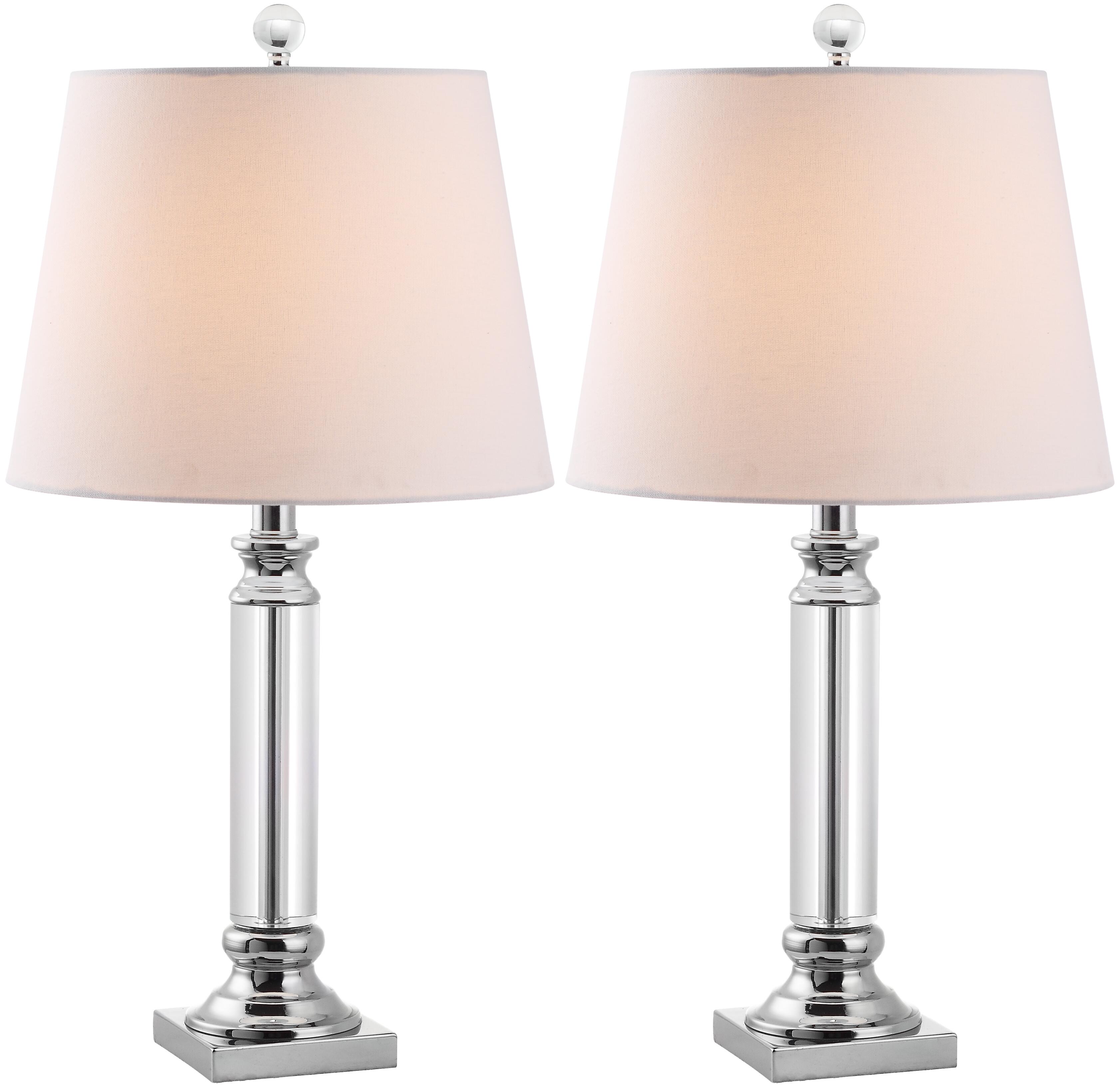 Pillar Shaped Crystal Table Lamp (Set of 2), , large