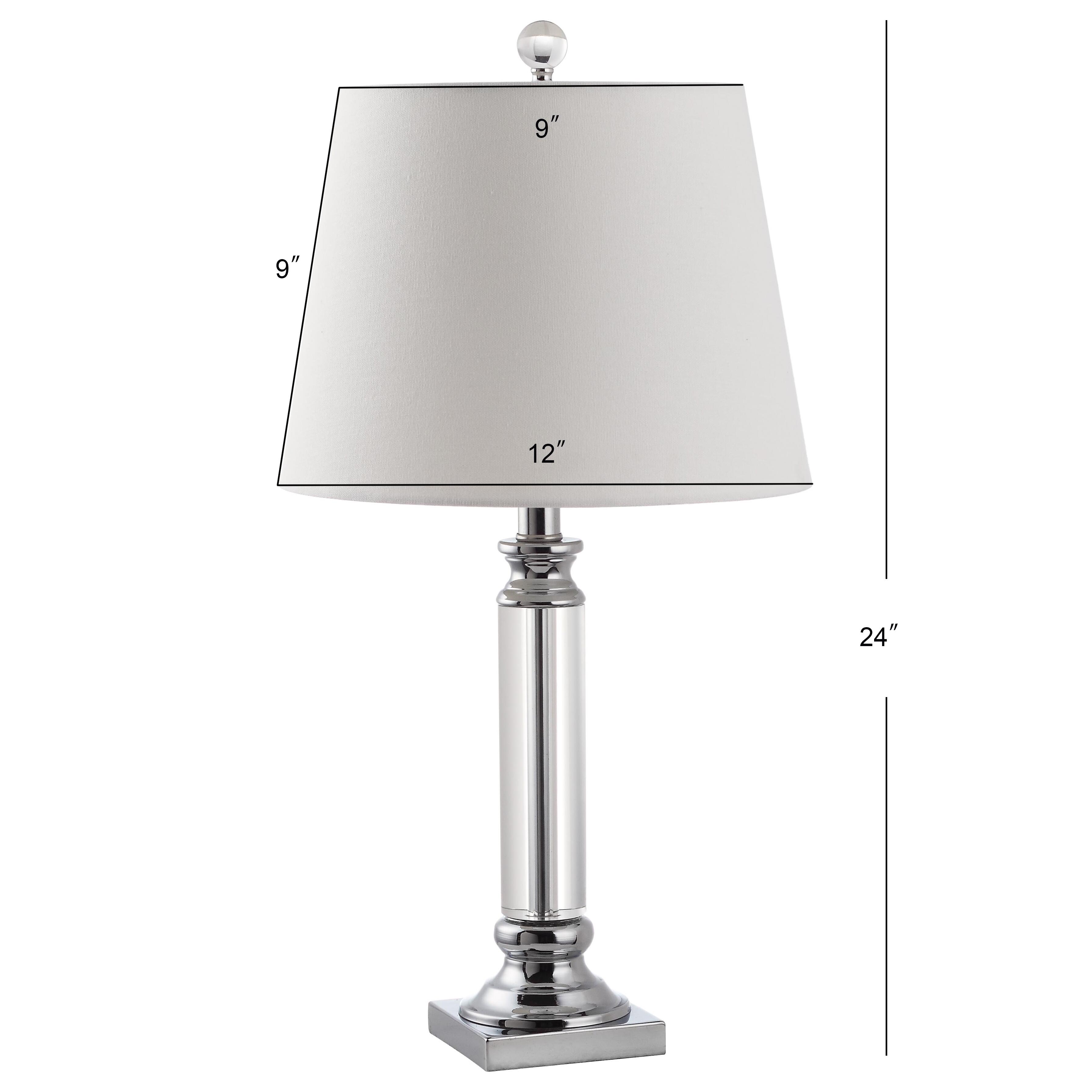 Pillar Shaped Crystal Table Lamp (Set of 2), , large