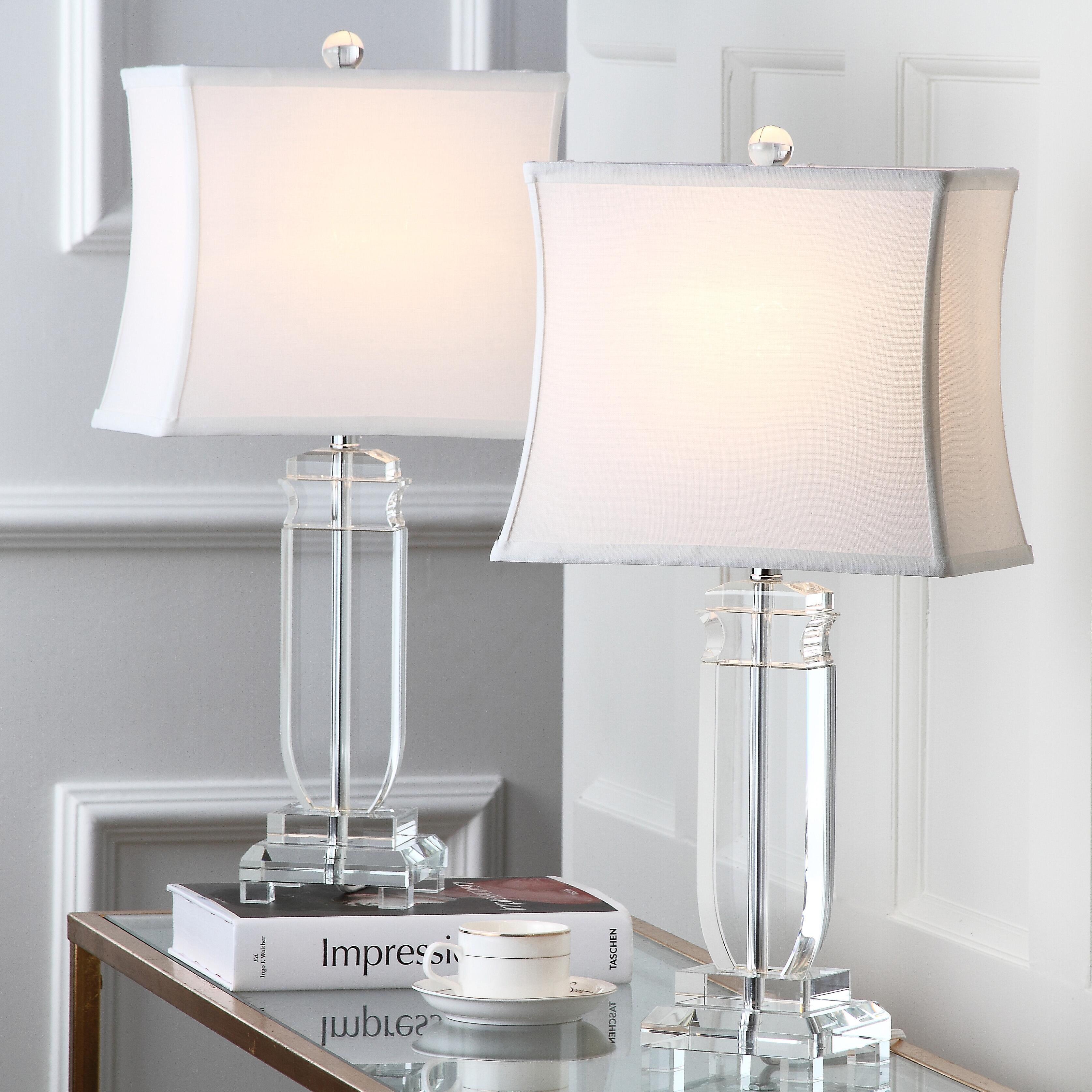 Harp Shaped Crystal Table Lamp (Set of 2), , large