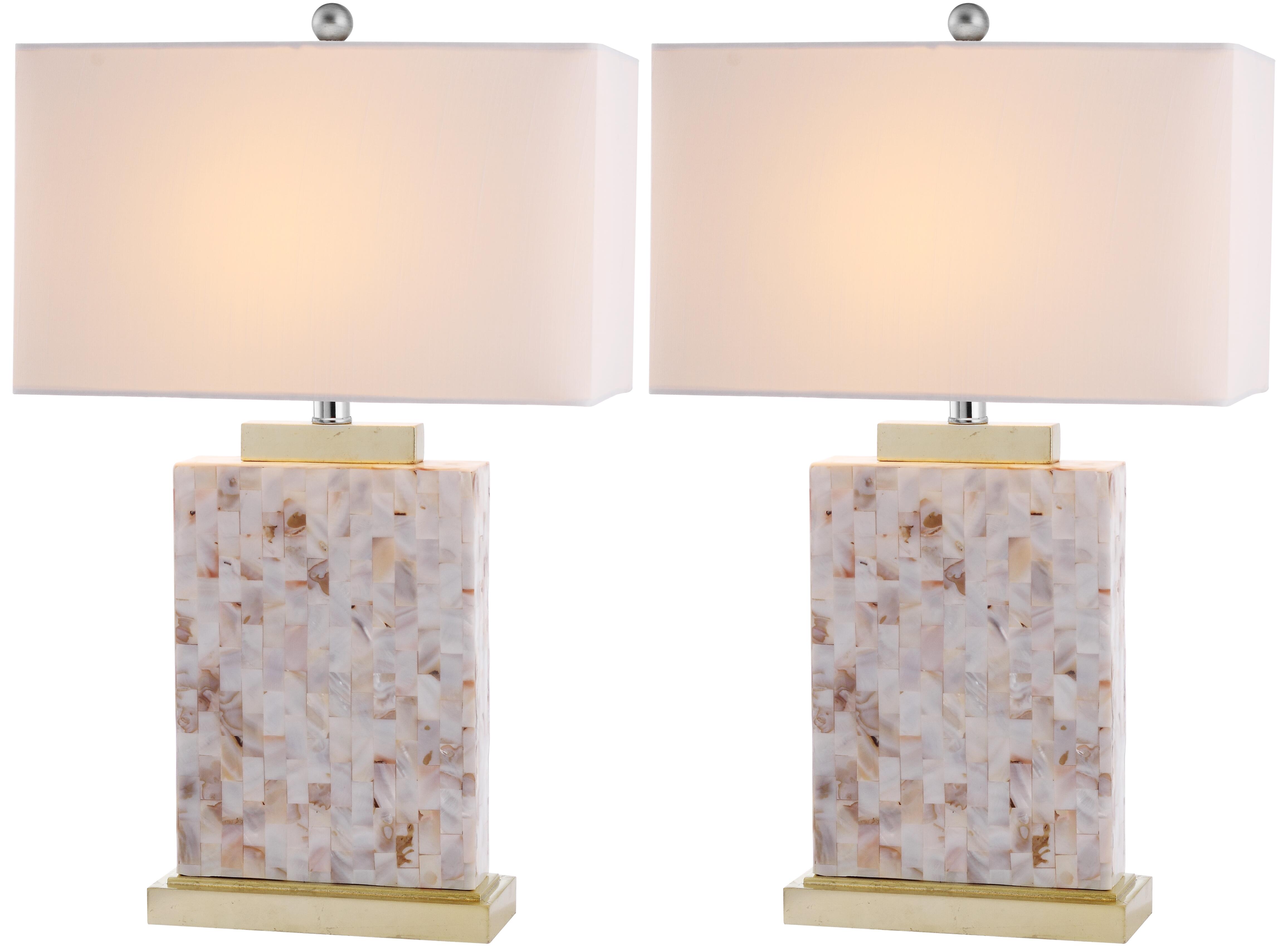 Shell Rectangular Table Lamp (Set of 2), , large