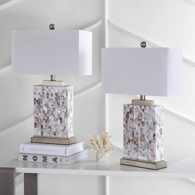 Shell Rectangular Table Lamp (Set of 2), , large
