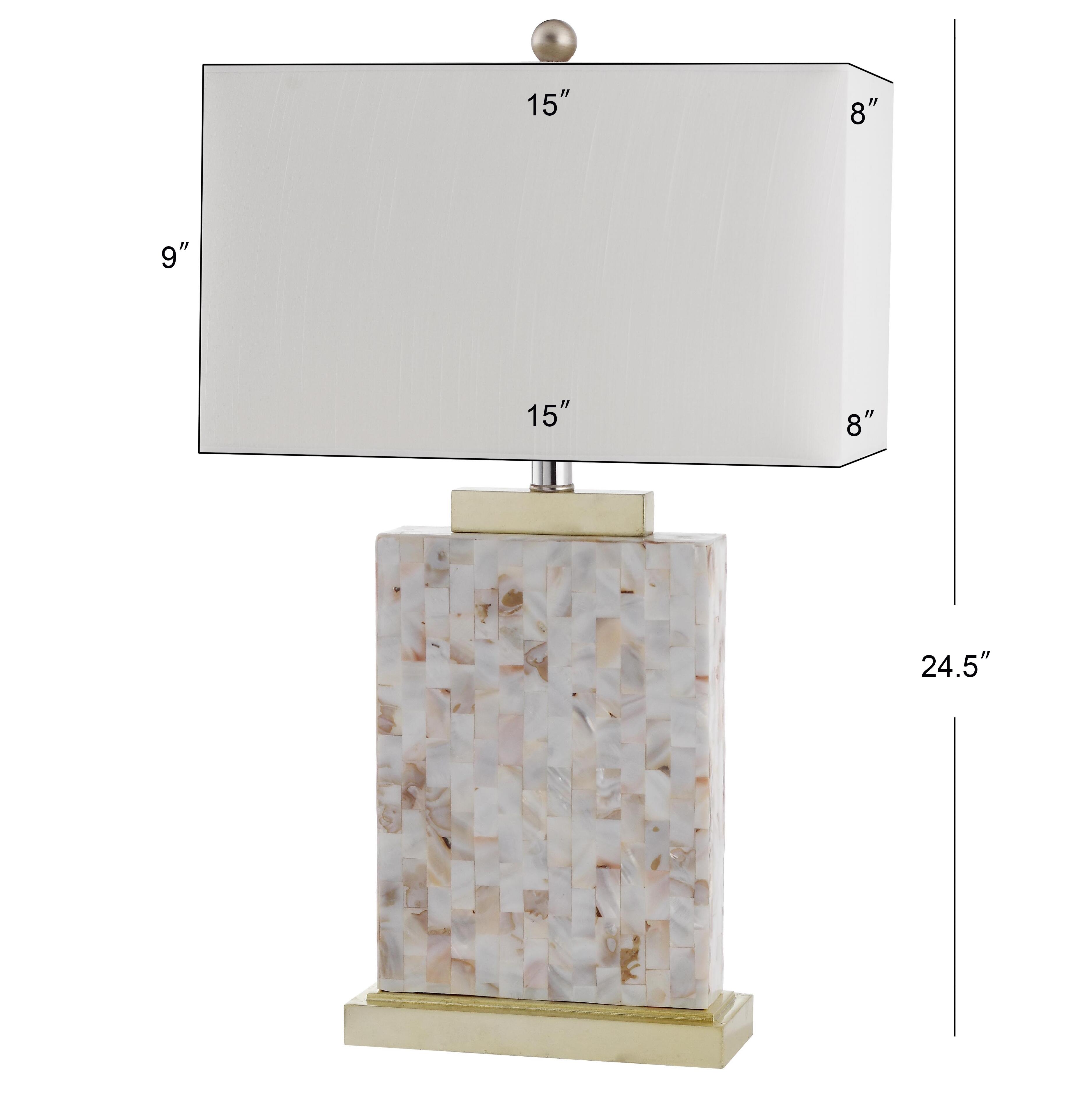 Shell Rectangular Table Lamp (Set of 2), , large
