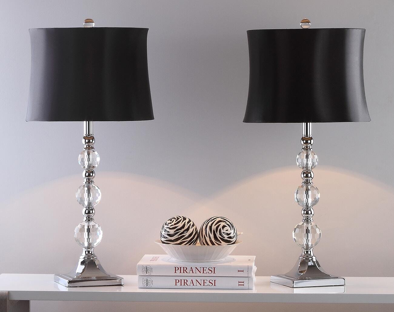 Stacked Crystal Ball Table Lamp (Set of 2), , large