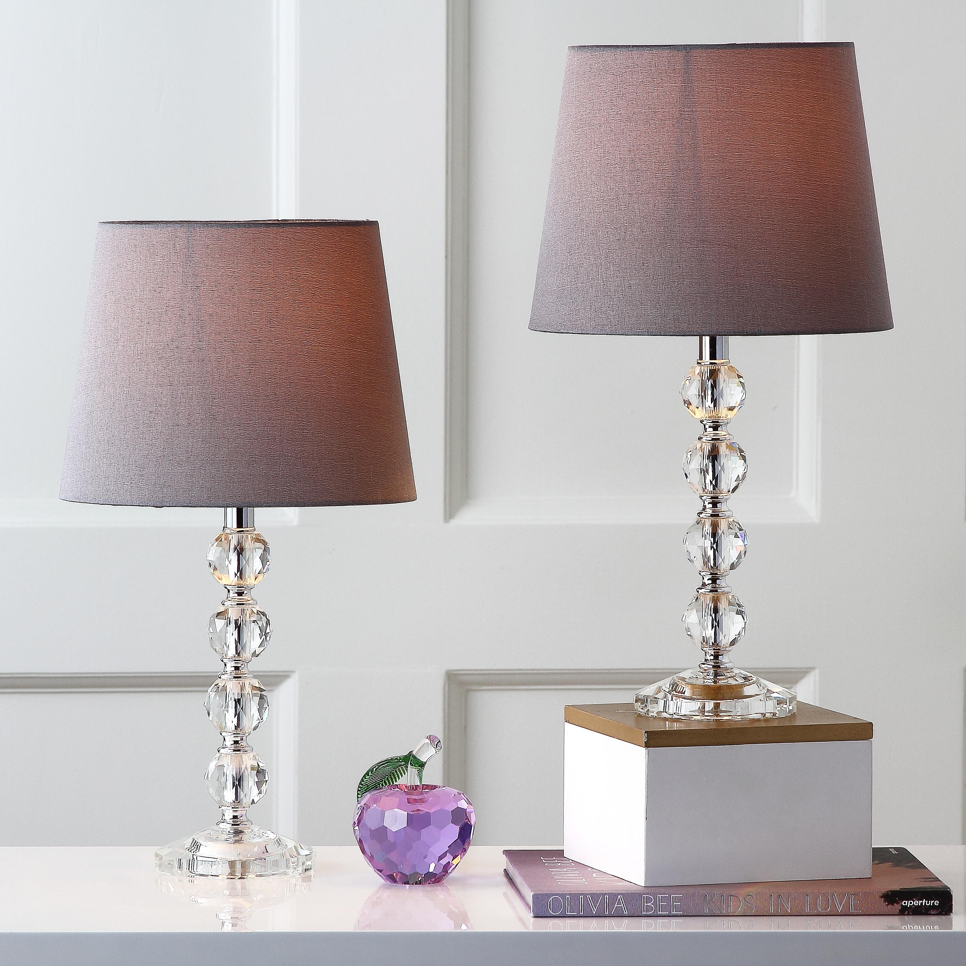 Stacked Crystal Ball Lamp (Set of 2), Gray, large