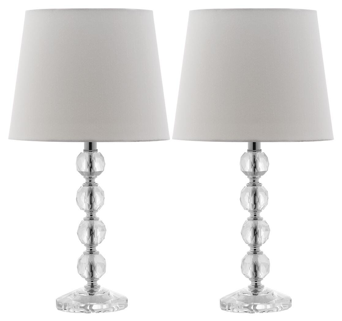 Stacked Crystal Ball Lamp (Set of 2), White, large