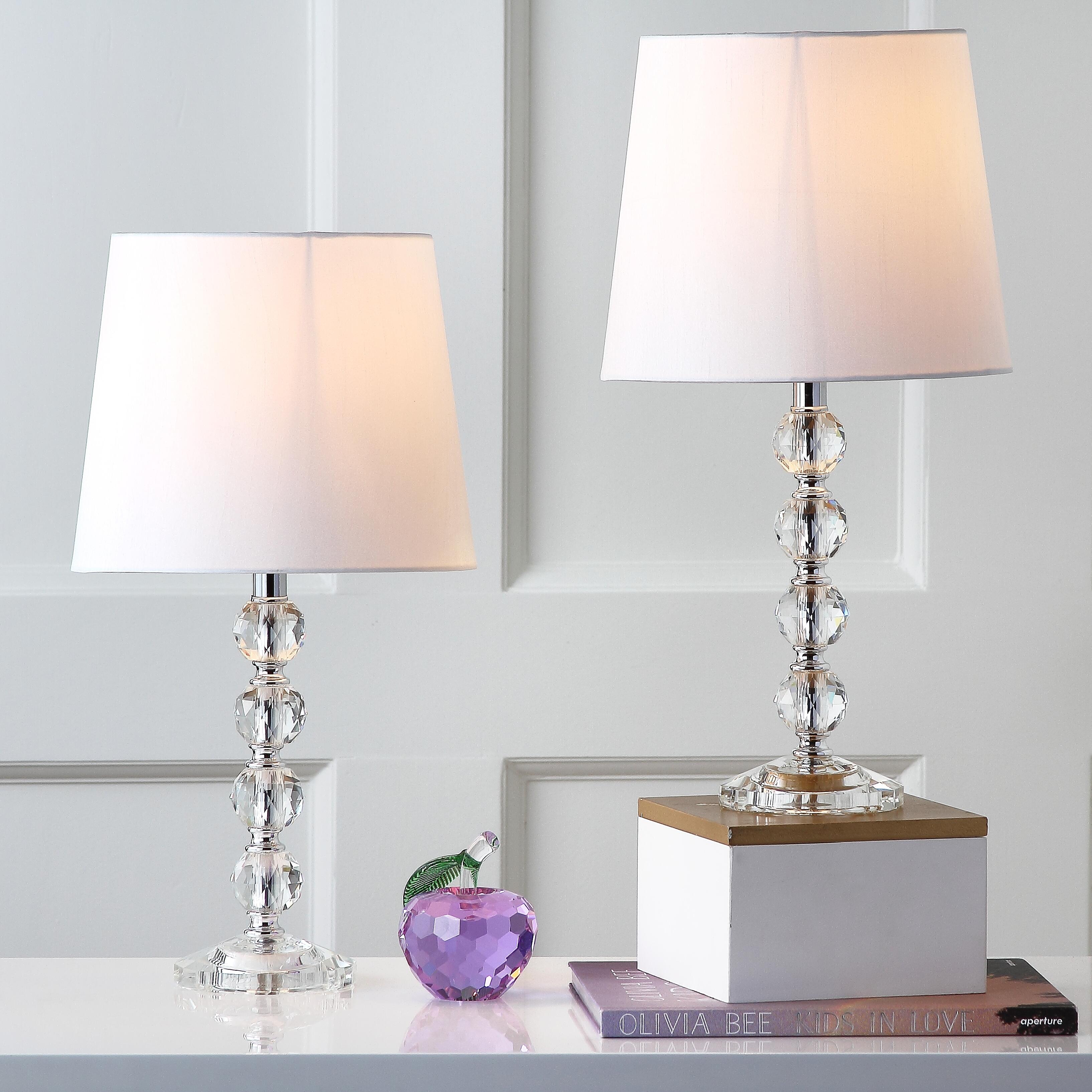 Stacked Crystal Ball Lamp (Set of 2), White, large