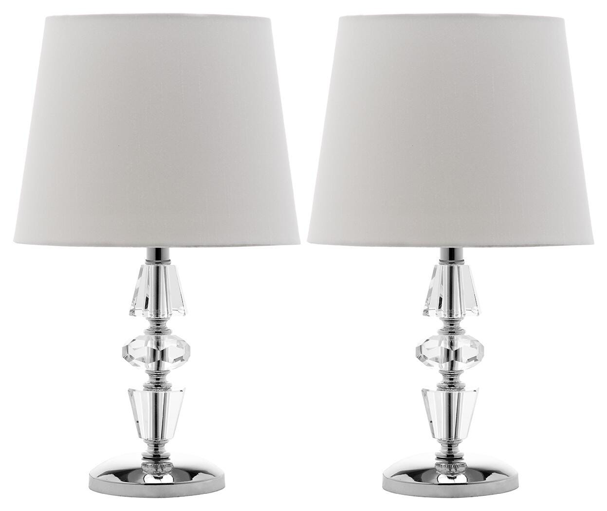 Tiered Crystal Lamp (Set of 2), White, large