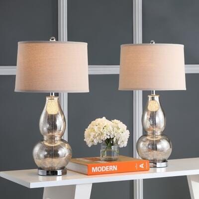 Double Gourd Lamp (Set of 2), Smoke, large
