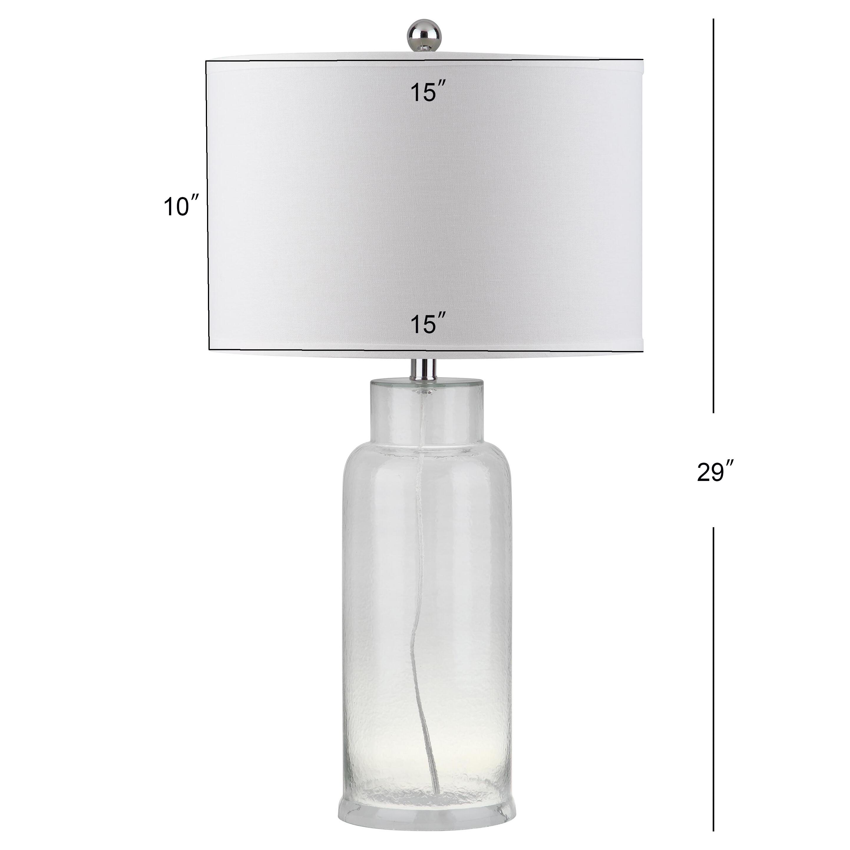 Cylinder Bottle Glass Table Lamp (Set of 2), Transparent, large