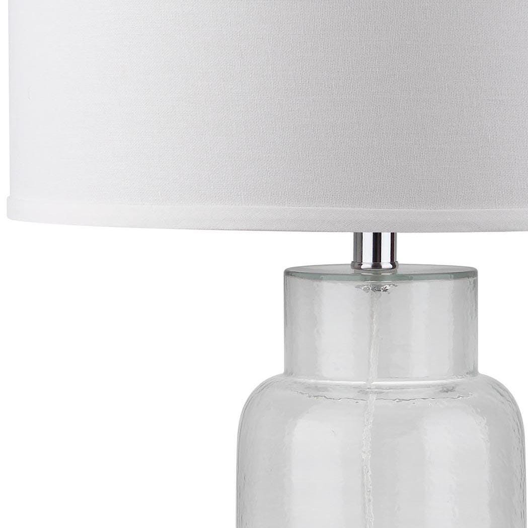 Cylinder Bottle Glass Table Lamp (Set of 2), Transparent, large