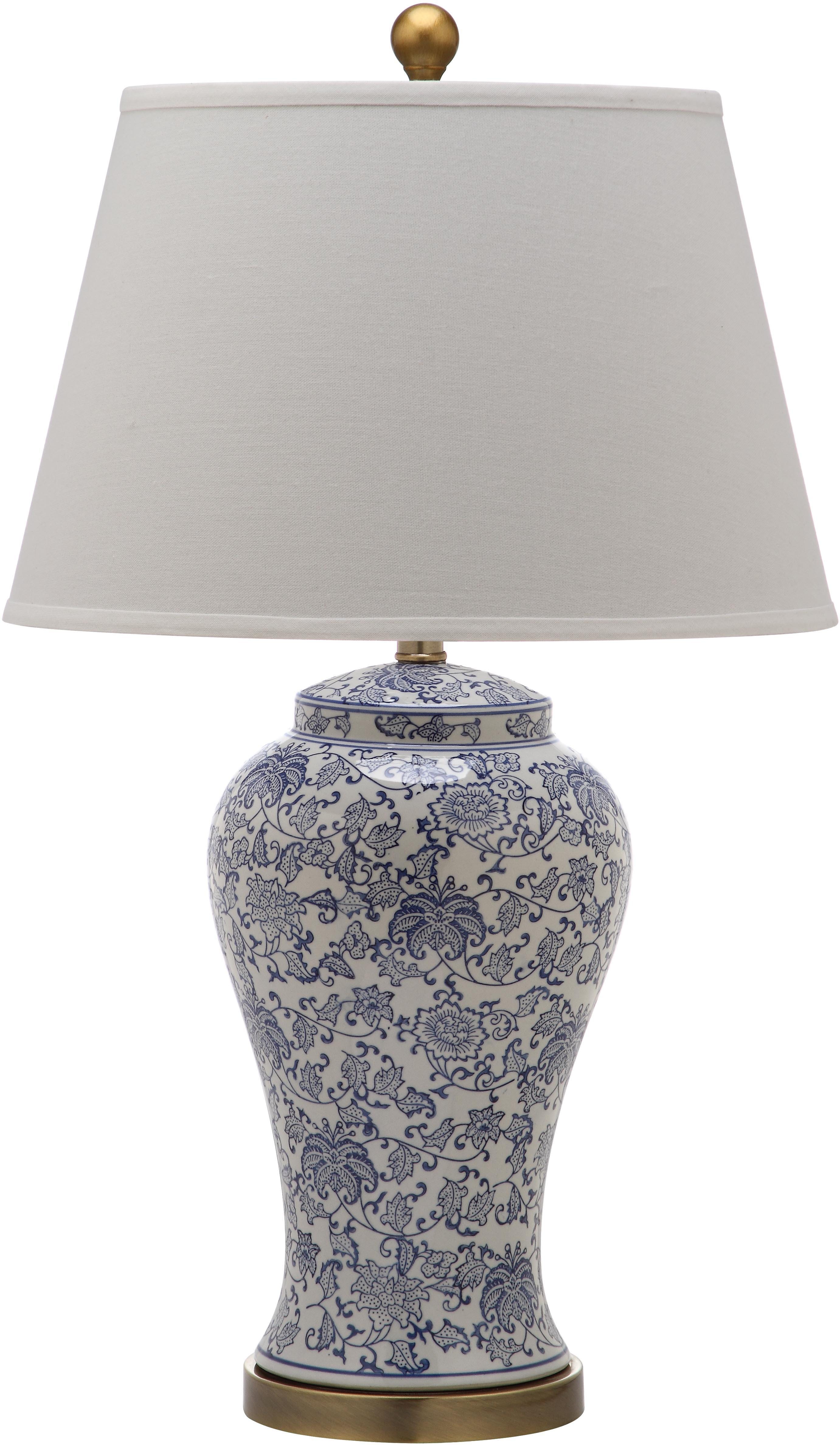 Spring Blossom Table Lamp (Set of 2), White/Navy, large
