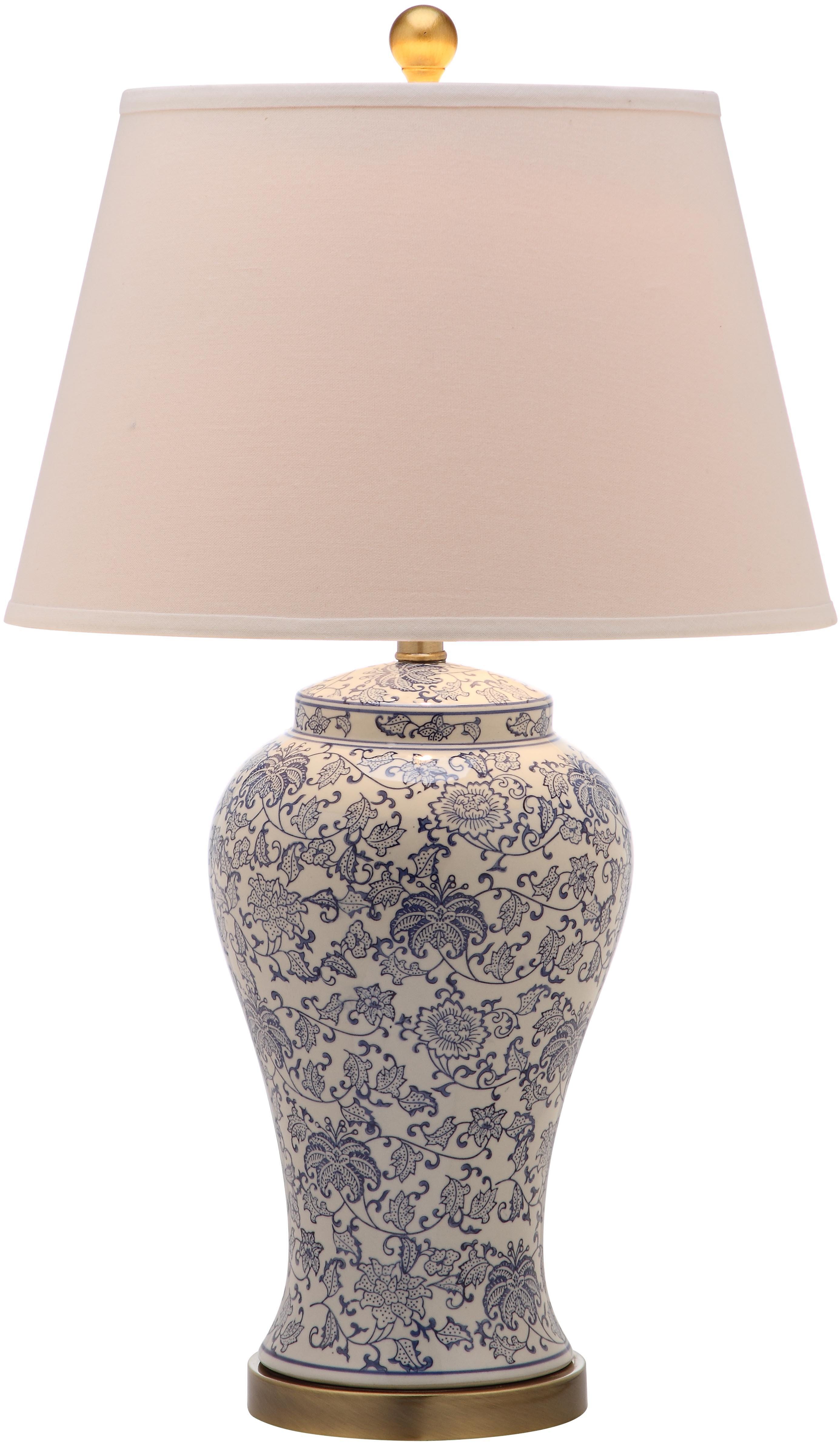 Spring Blossom Table Lamp (Set of 2), White/Navy, large