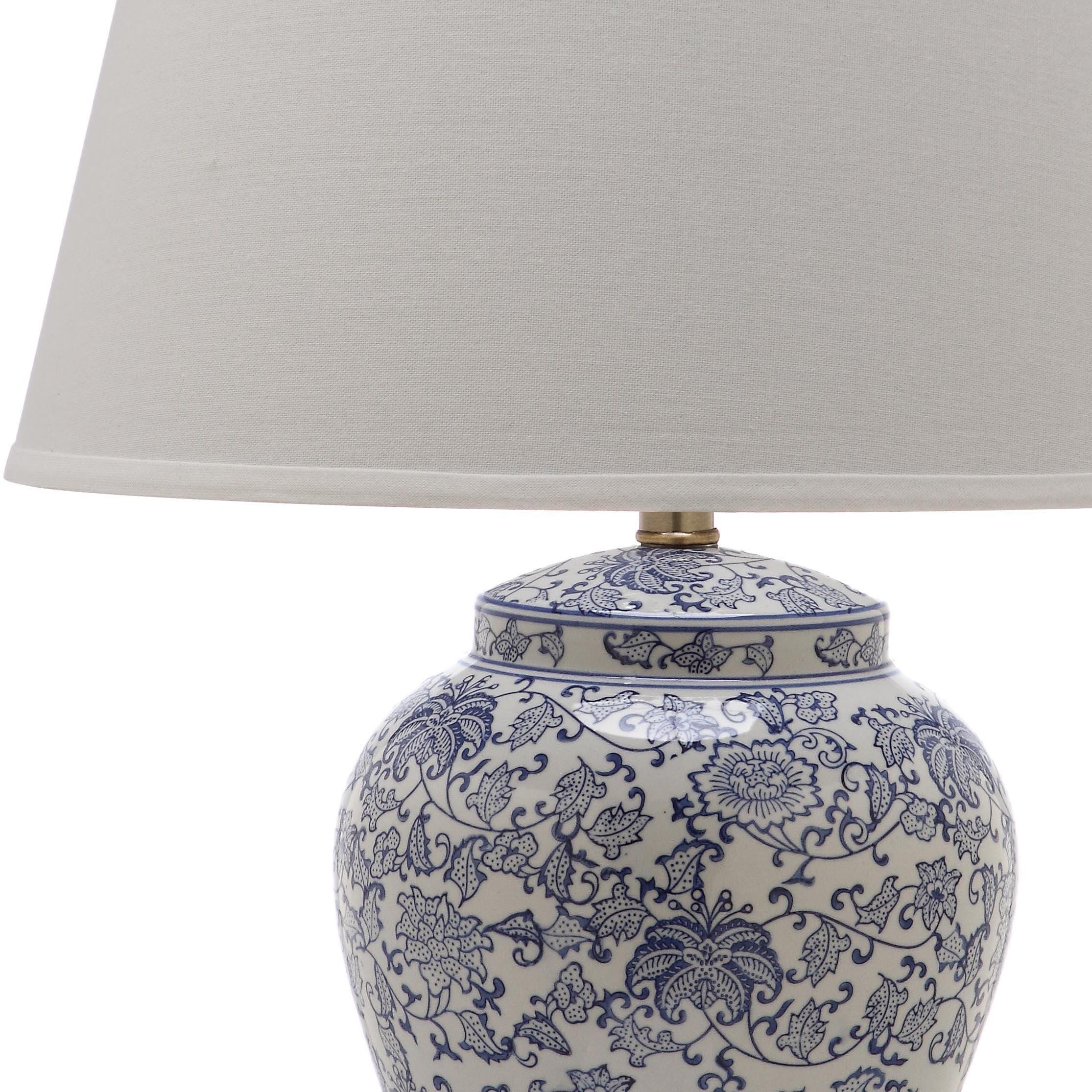 Spring Blossom Table Lamp (Set of 2), White/Navy, large