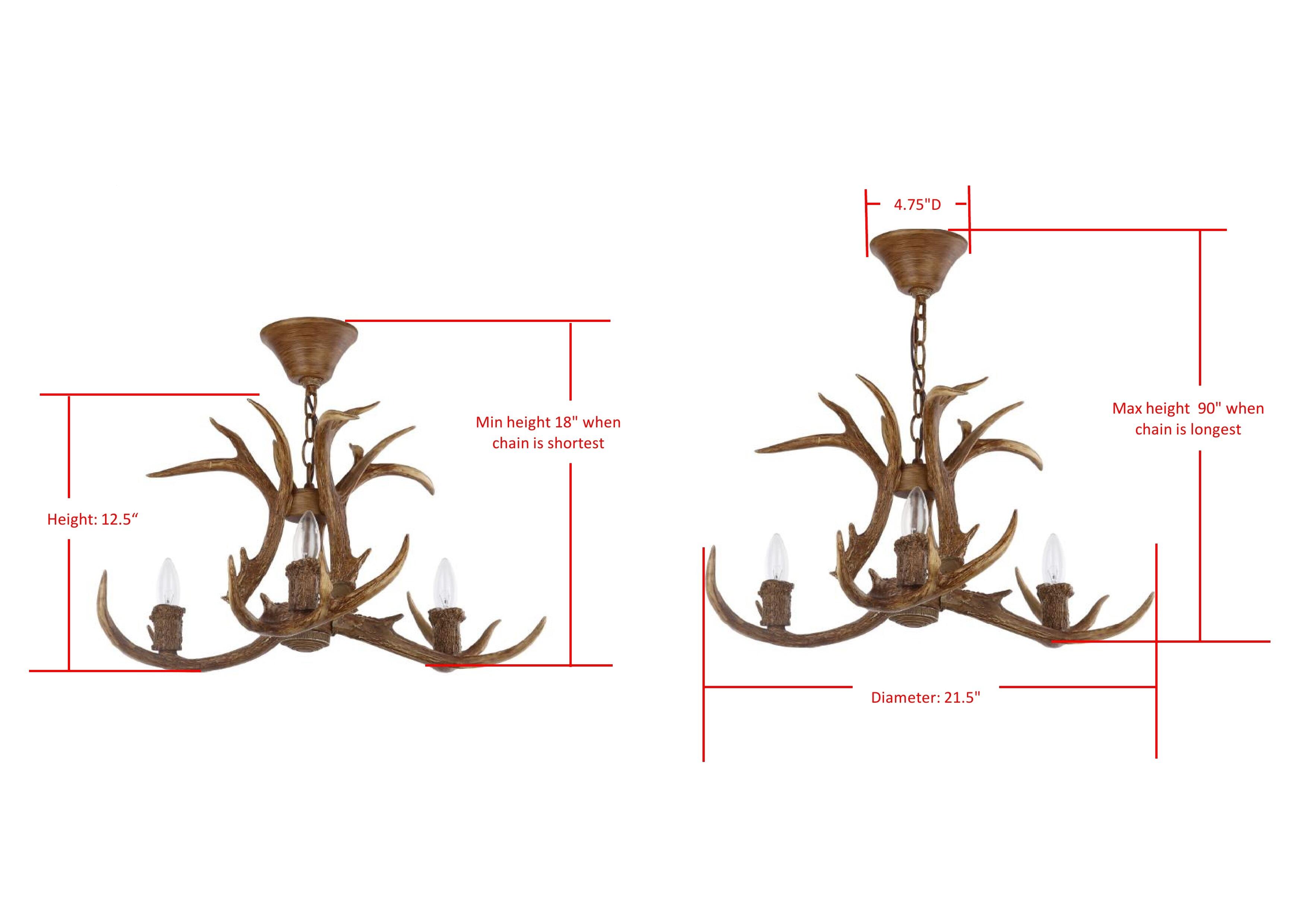 Rustic Antler Chandelier, , large