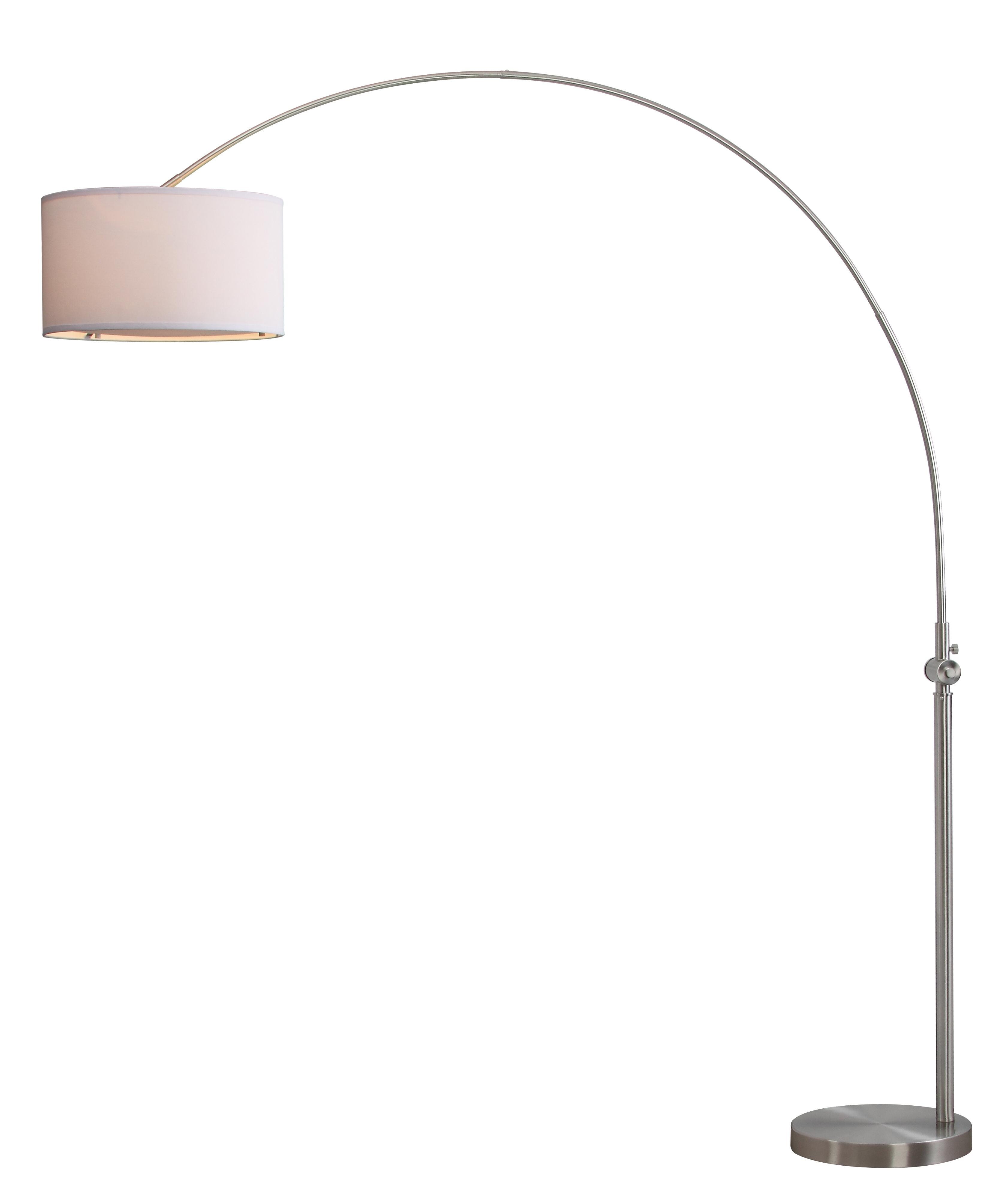Nickel Finish Arc 84" Floor Lamp, , large