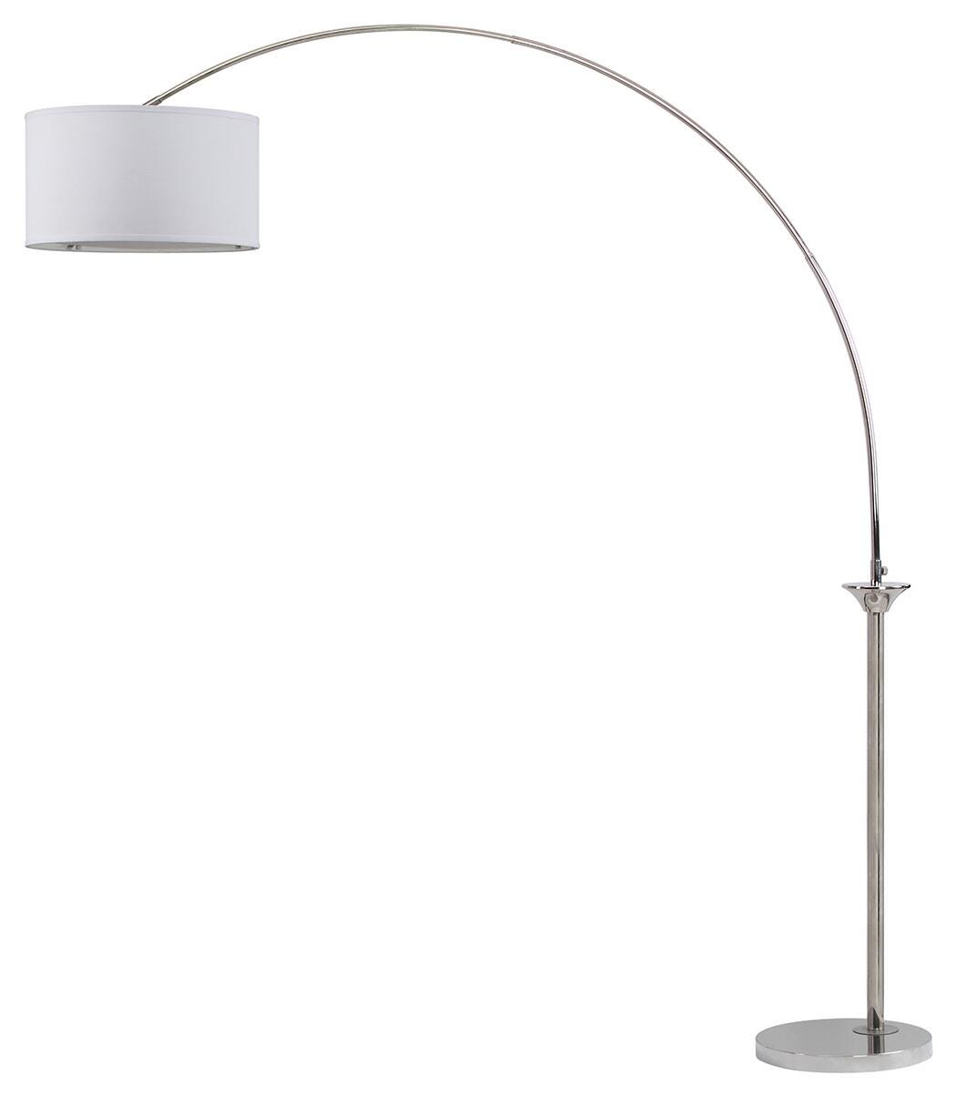 Nickel Finish Arc 84" Floor Lamp, , large