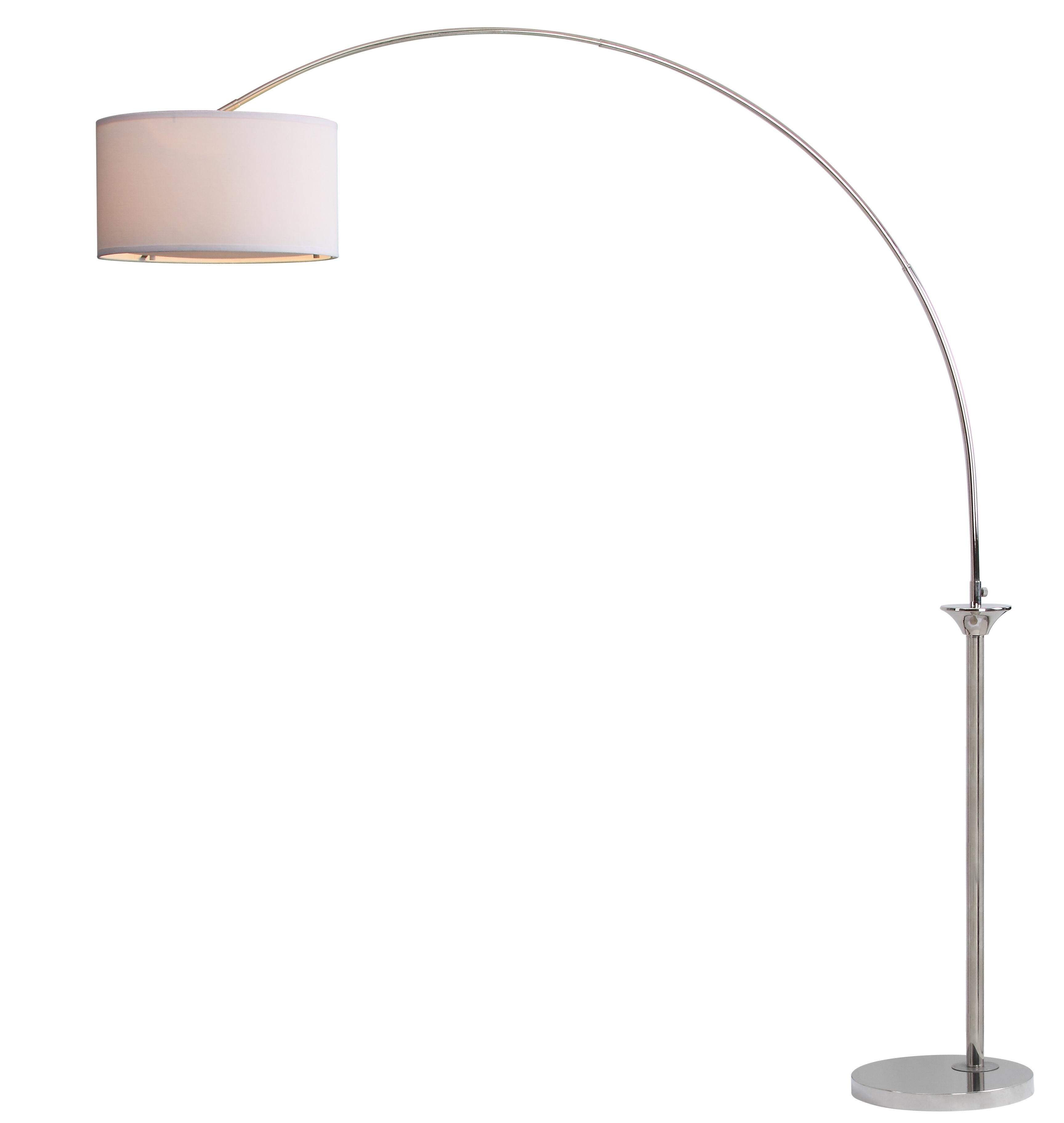 Nickel Finish Arc 84" Floor Lamp, , large