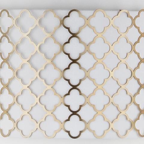 Gold Finish Quatrefoil 61.5" Floor Lamp, , swatch