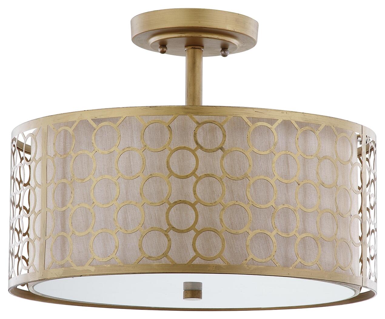 Geometric Patterned 16" Flush Mount Pendant Light, , large