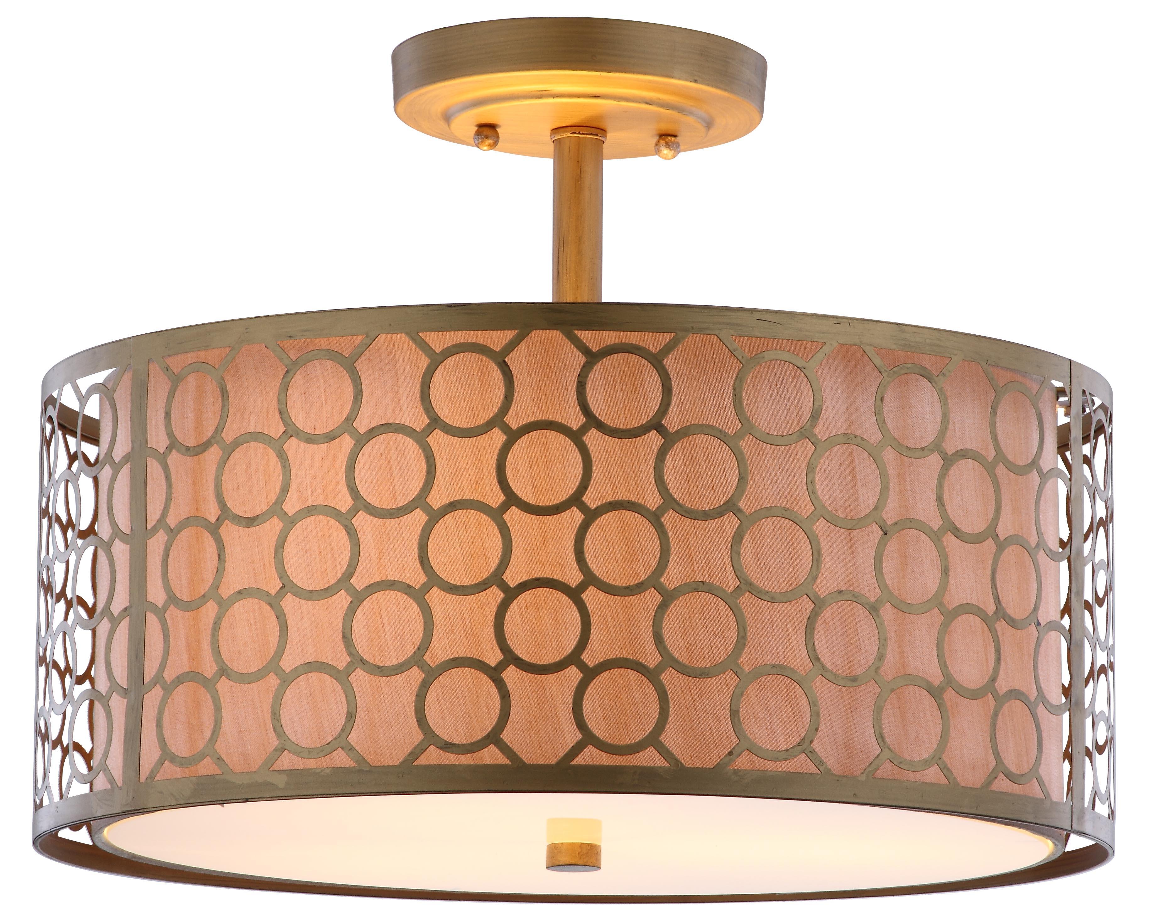 Geometric Patterned 16" Flush Mount Pendant Light, , large