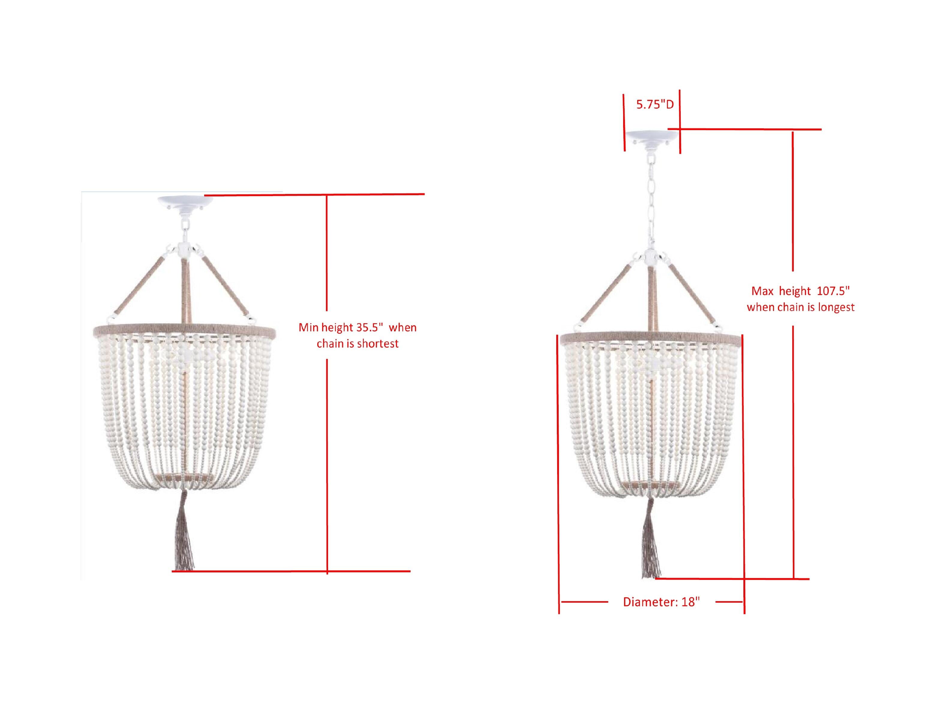Beaded Beaded Chandelier, , large
