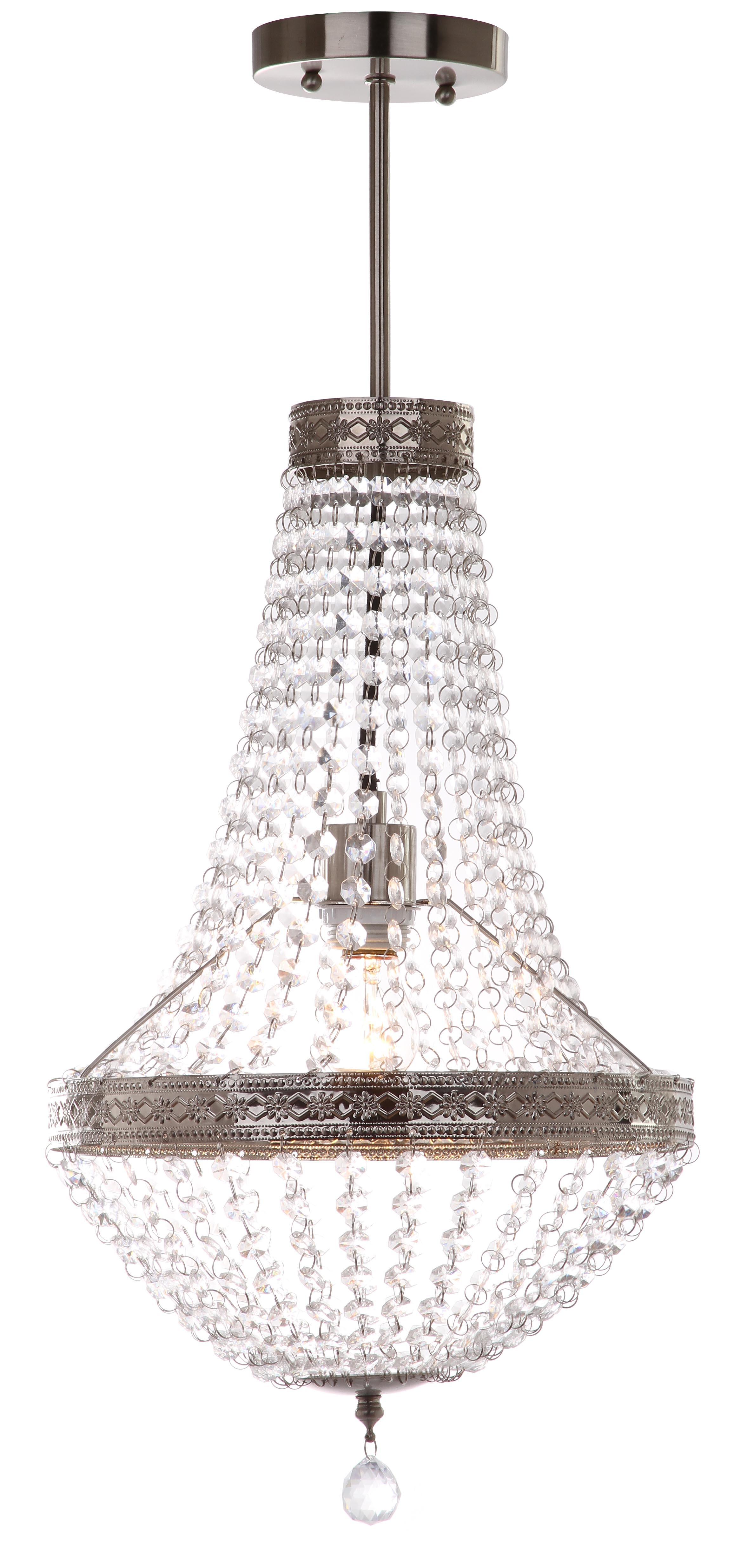 Acrylic Single Light 11.75" Chandelier, , rollover