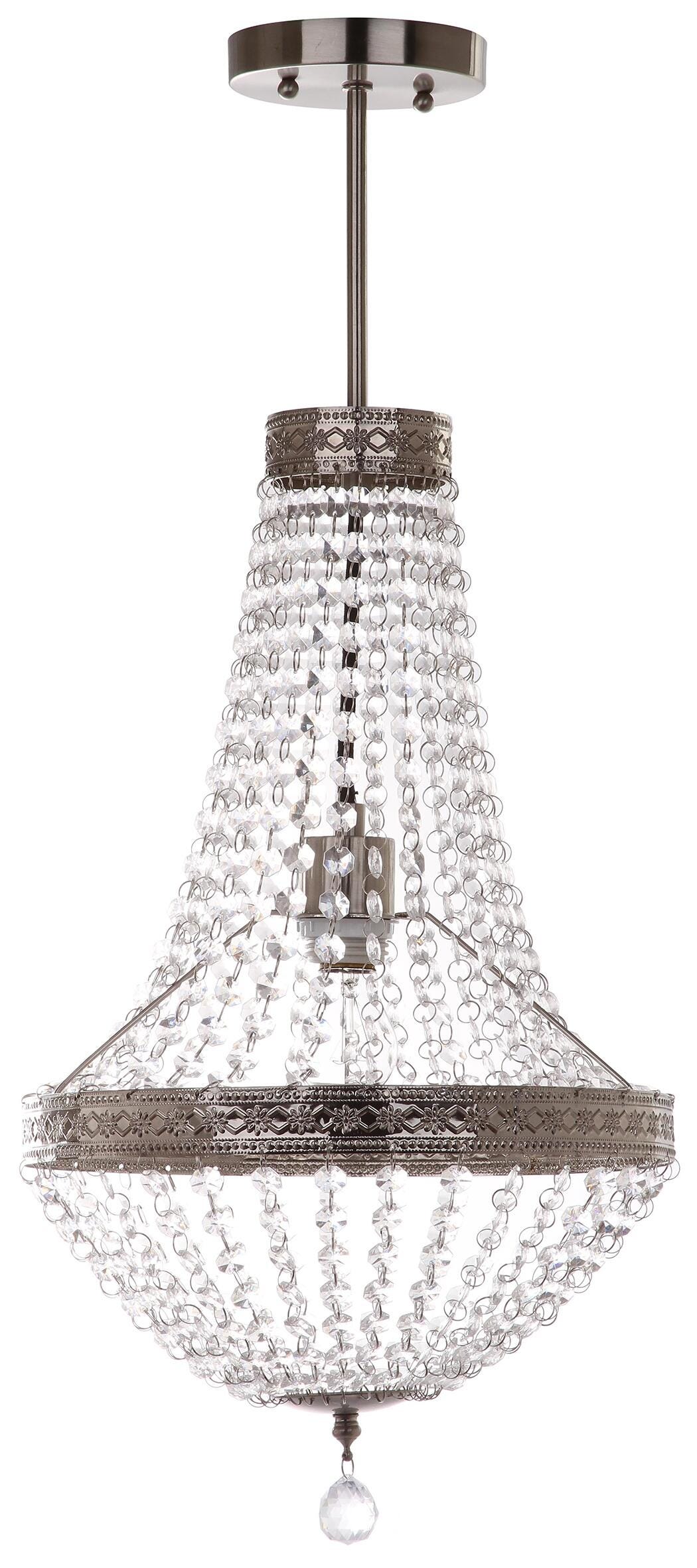 Acrylic Single Light 11.75" Chandelier, , large