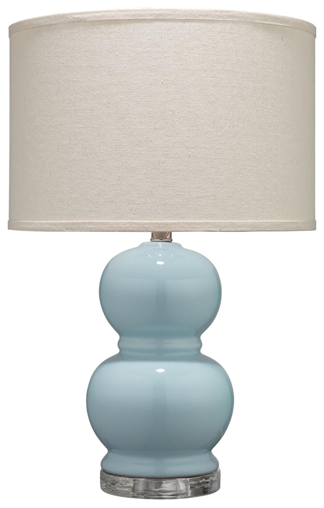 Bubble Ceramic Table Lamp with Drum Shade, , large