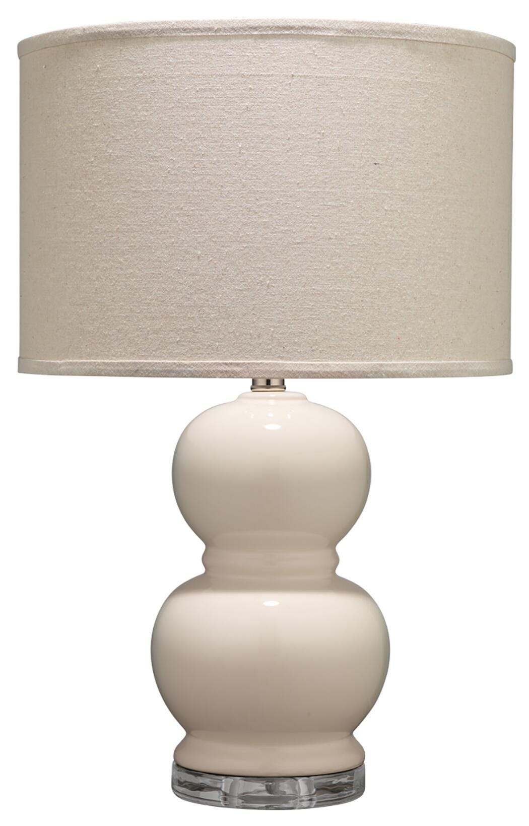 Bubble Ceramic Table Lamp with Drum Shade, , large