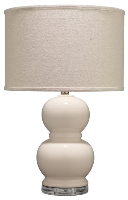 Home Accents Bubble Ceramic Table Lamp with Drum Shade, Cream